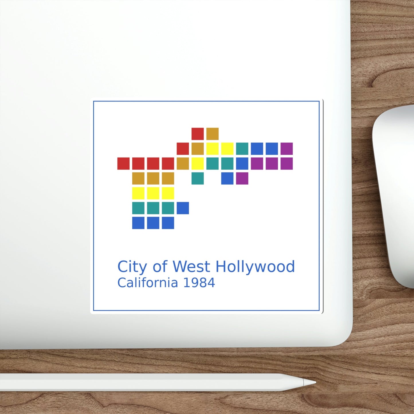 Seal of West Hollywood California USA STICKER Vinyl Die-Cut Decal-The Sticker Space