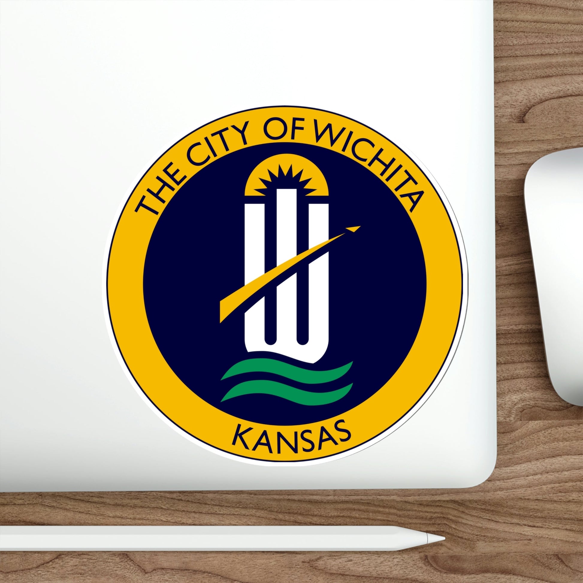 Seal of Wichita Kansas USA STICKER Vinyl Die-Cut Decal-The Sticker Space