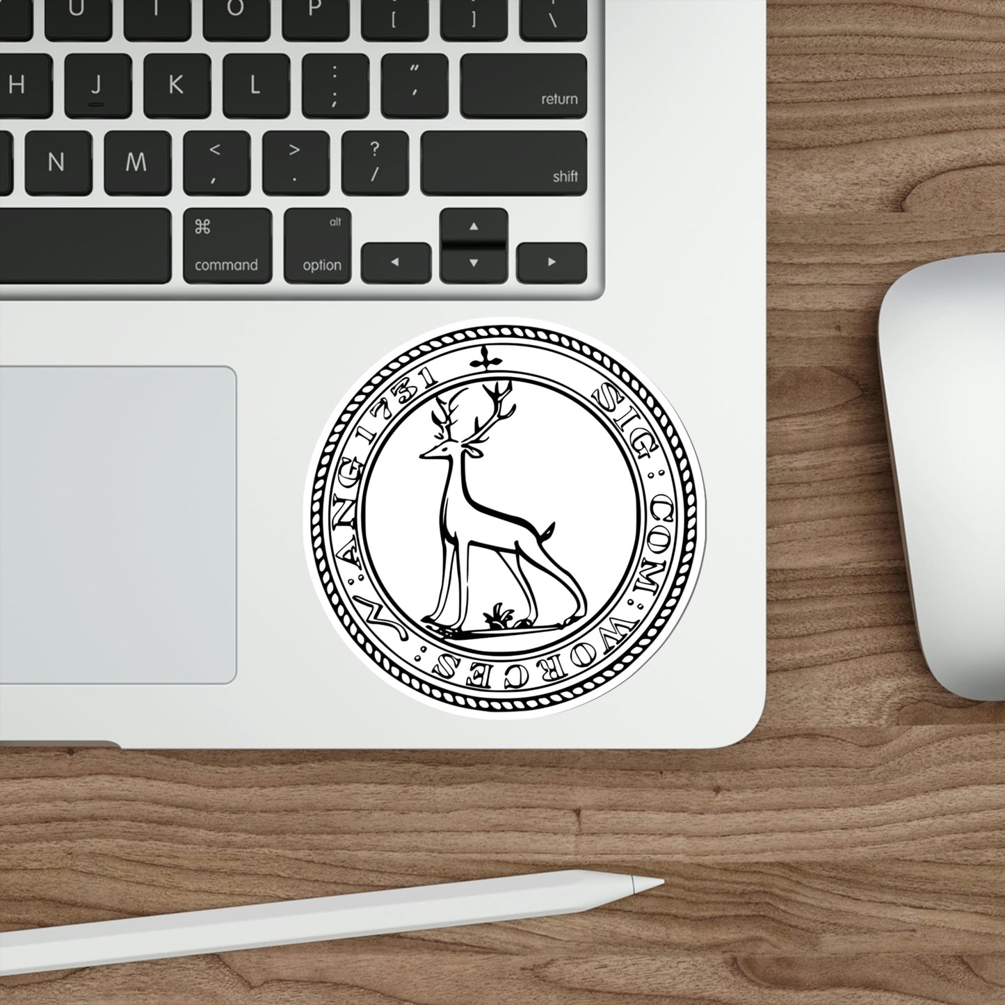 Seal of Worcester County, Massachusetts USA STICKER Vinyl Die-Cut Decal-The Sticker Space