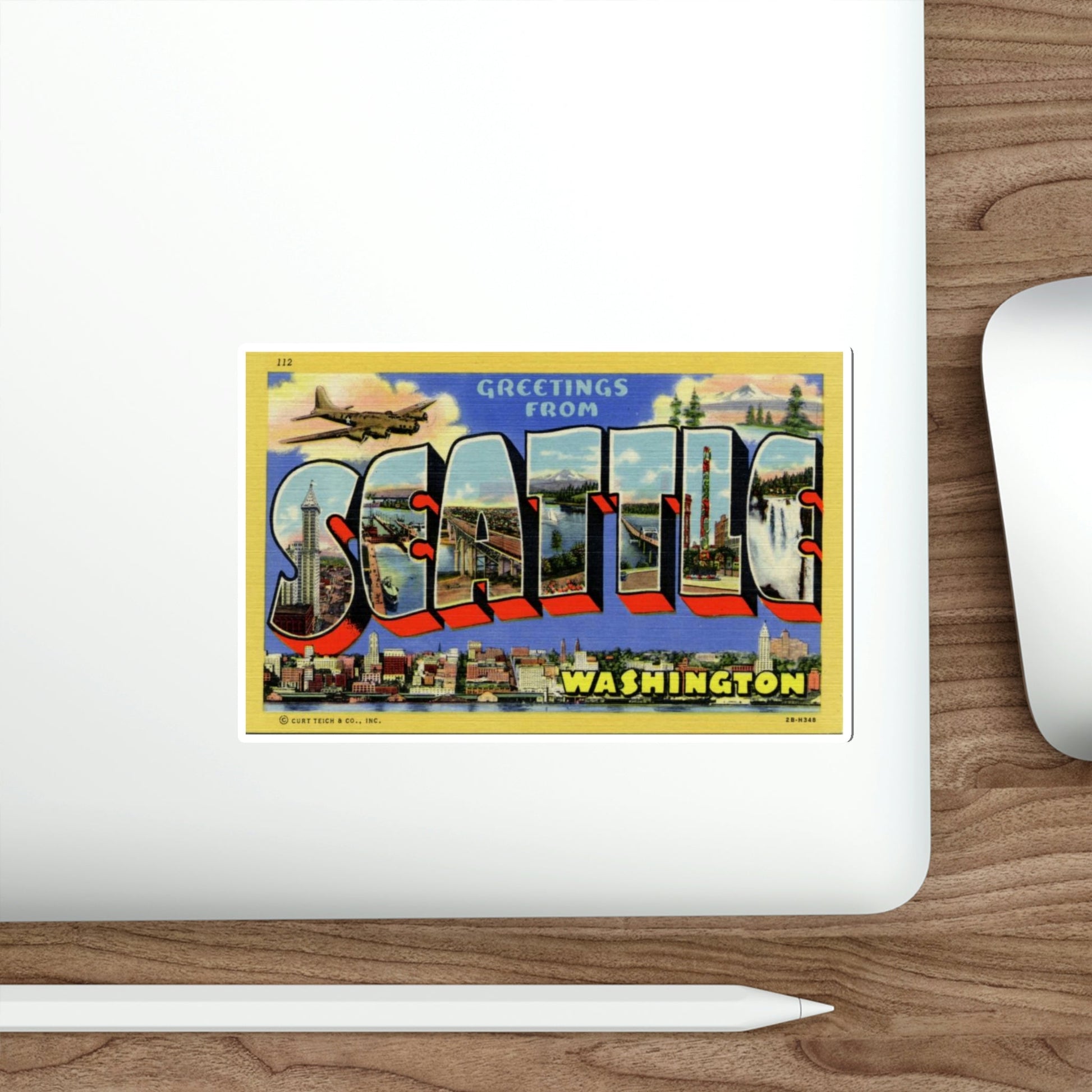 Seattle Washington (Greeting Cards) STICKER Vinyl Die-Cut Decal-The Sticker Space