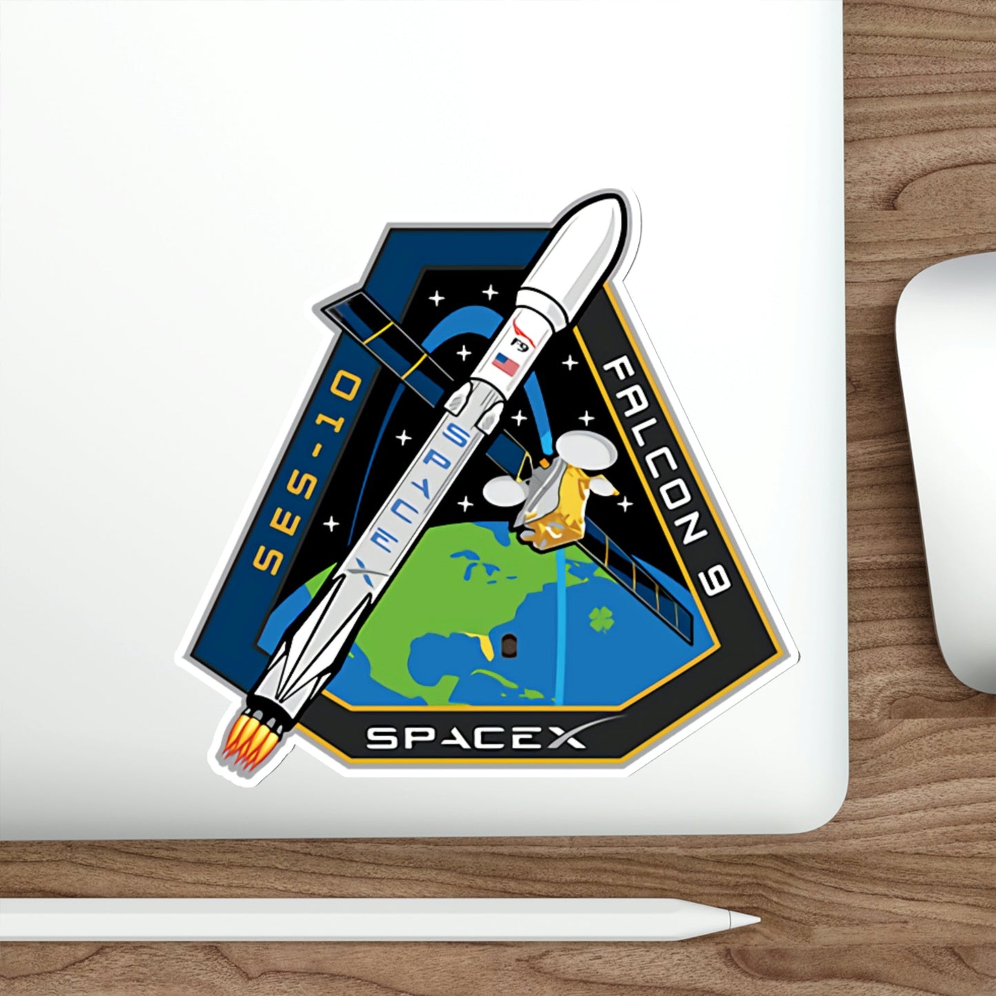 SES-10 (SpaceX) STICKER Vinyl Die-Cut Decal-The Sticker Space