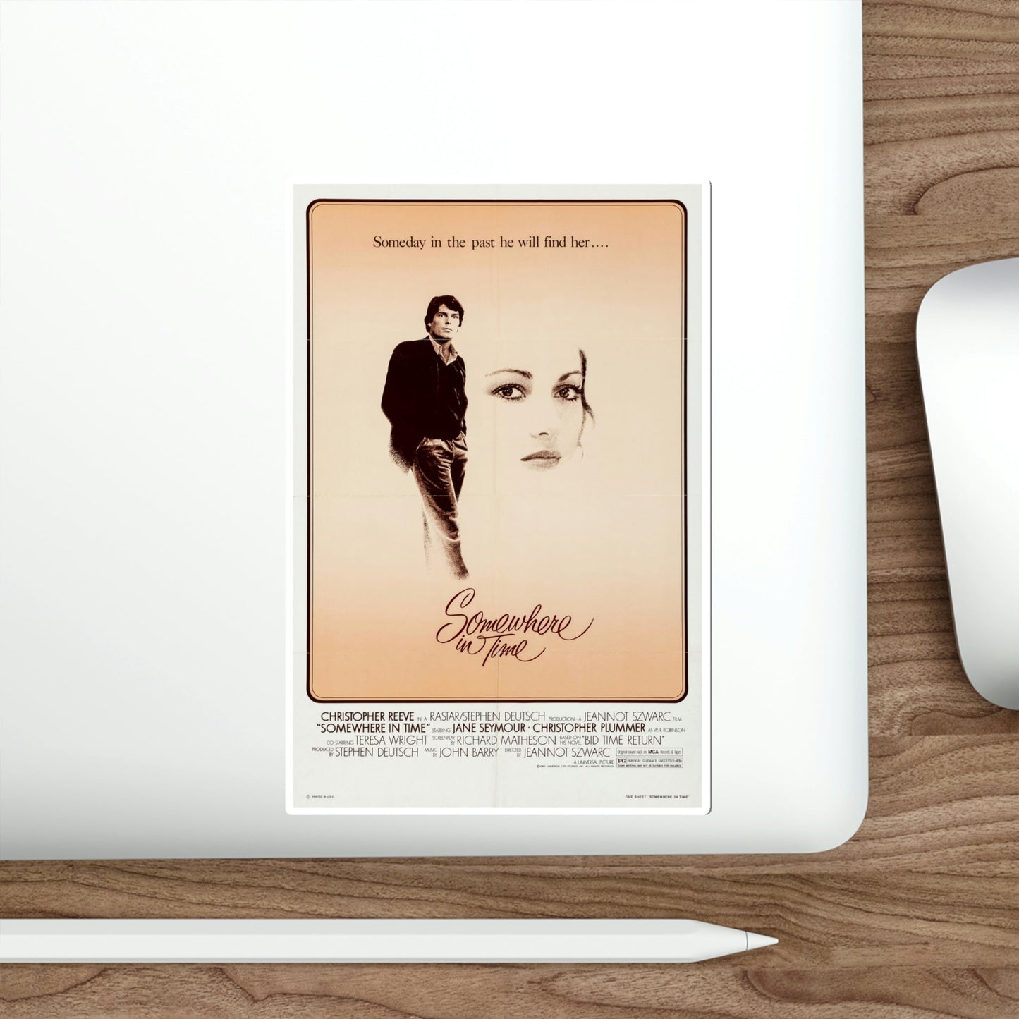 Somewhere in Time 1980 Movie Poster STICKER Vinyl Die-Cut Decal-The Sticker Space