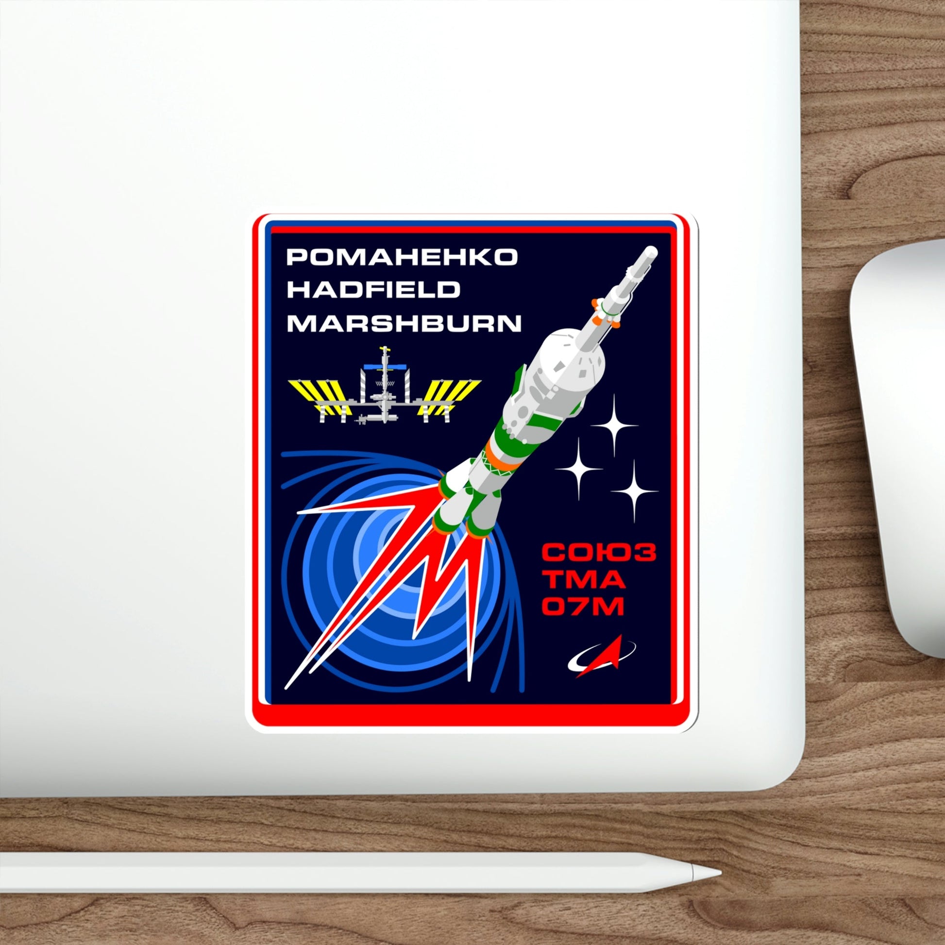 Soyuz TMA-07M (Soviet Space Program) STICKER Vinyl Die-Cut Decal-The Sticker Space