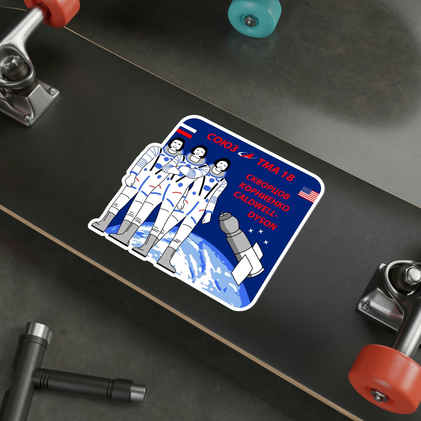 Soyuz TMA-18 (Soviet Space Program) STICKER Vinyl Die-Cut Decal-The Sticker Space