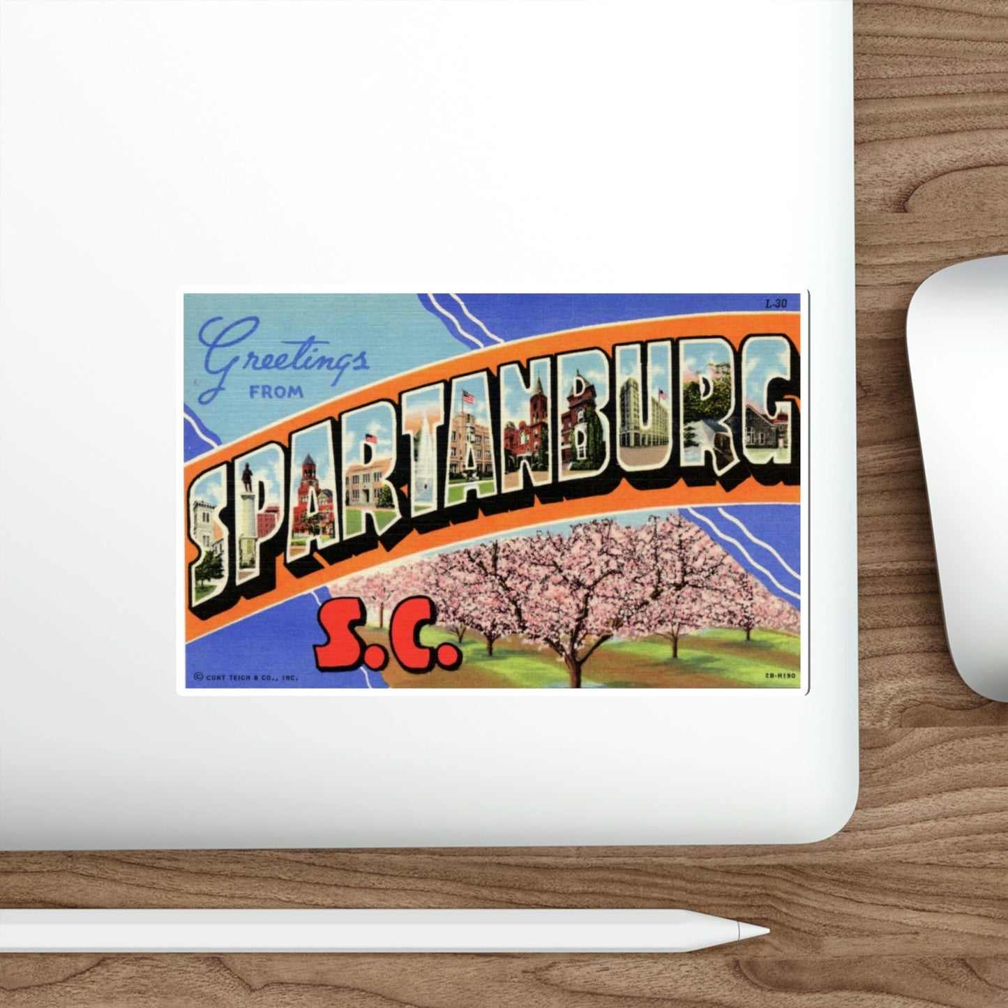 Spartanburg SC (Greeting Cards) STICKER Vinyl Die-Cut Decal-The Sticker Space