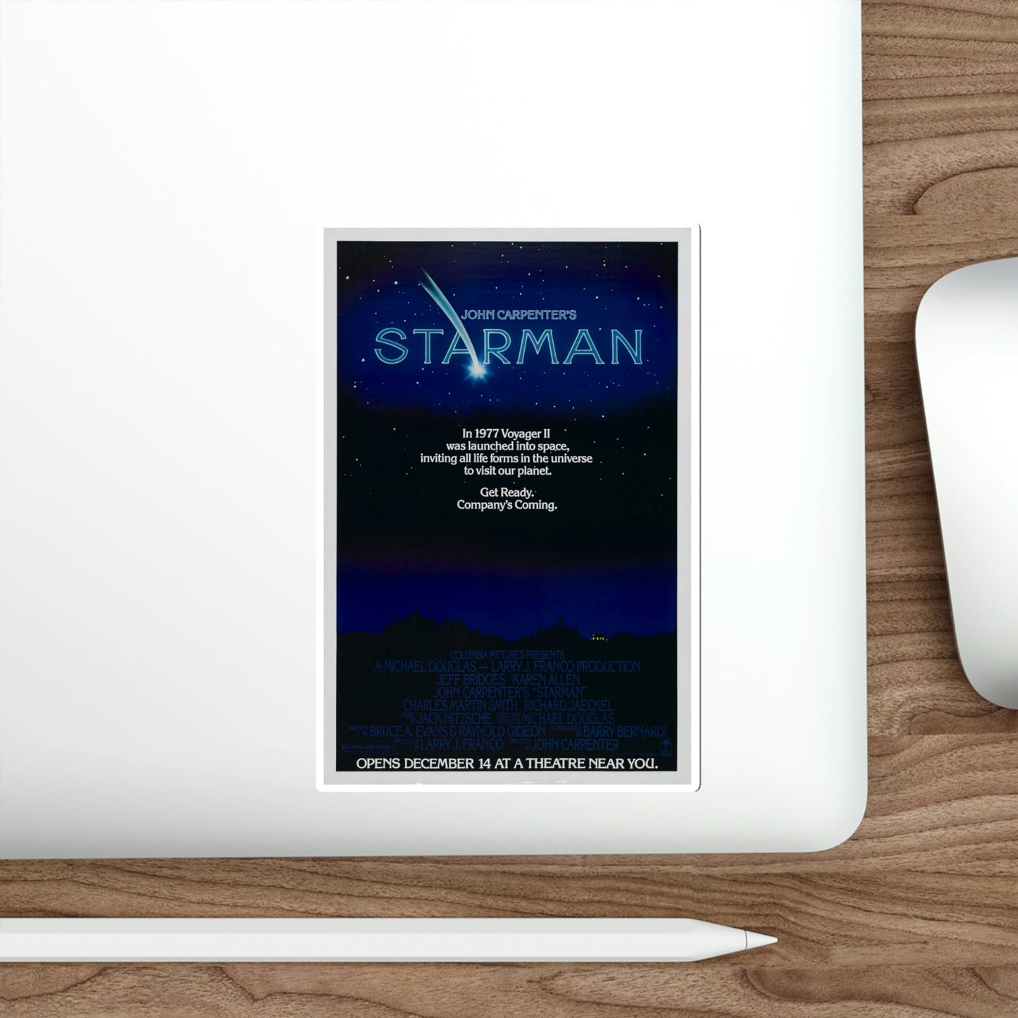 Starman 1984 Movie Poster STICKER Vinyl Die-Cut Decal-The Sticker Space