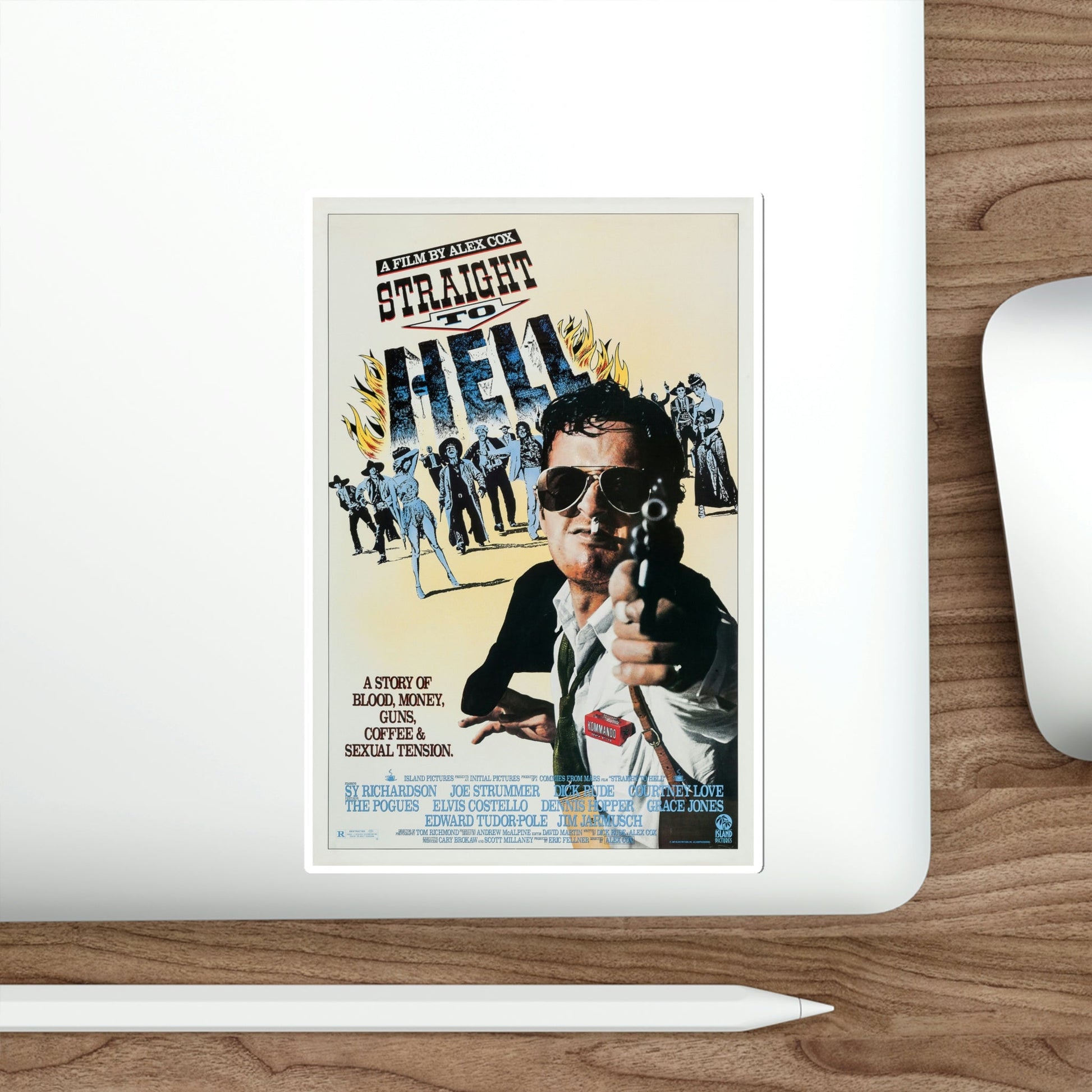 Straight to Hell 1987 Movie Poster STICKER Vinyl Die-Cut Decal-The Sticker Space