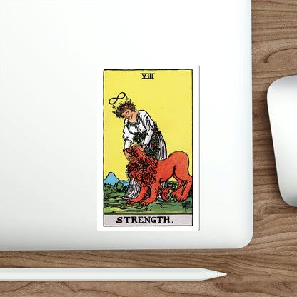 Strength (Rider Waite Tarot Deck) STICKER Vinyl Die-Cut Decal-The Sticker Space