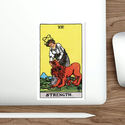 Strength (Rider Waite Tarot Deck) STICKER Vinyl Die-Cut Decal-The Sticker Space