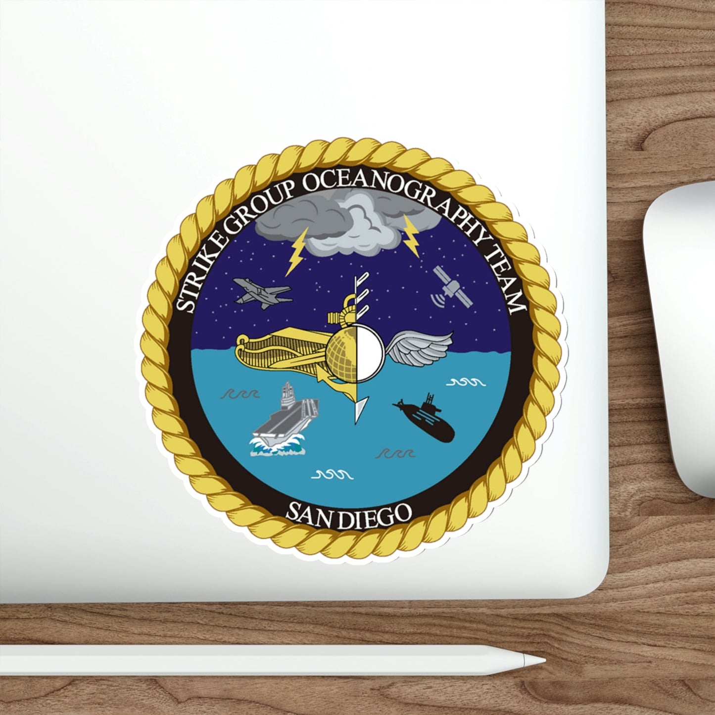 Strike Group Oceanography Team San Diego (U.S. Navy) STICKER Vinyl Die-Cut Decal-The Sticker Space