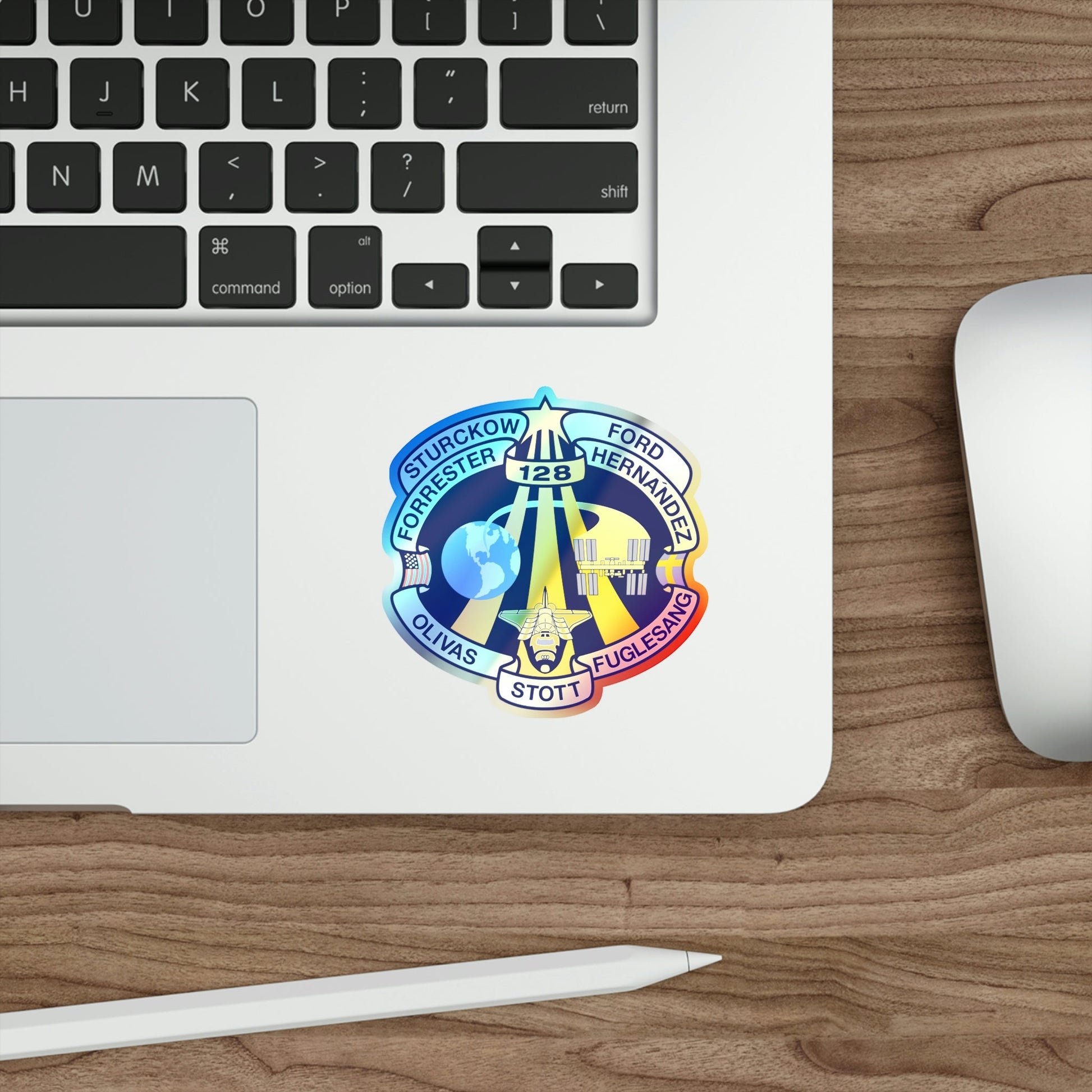 STS 128 (NASA) Holographic STICKER Die-Cut Vinyl Decal-The Sticker Space