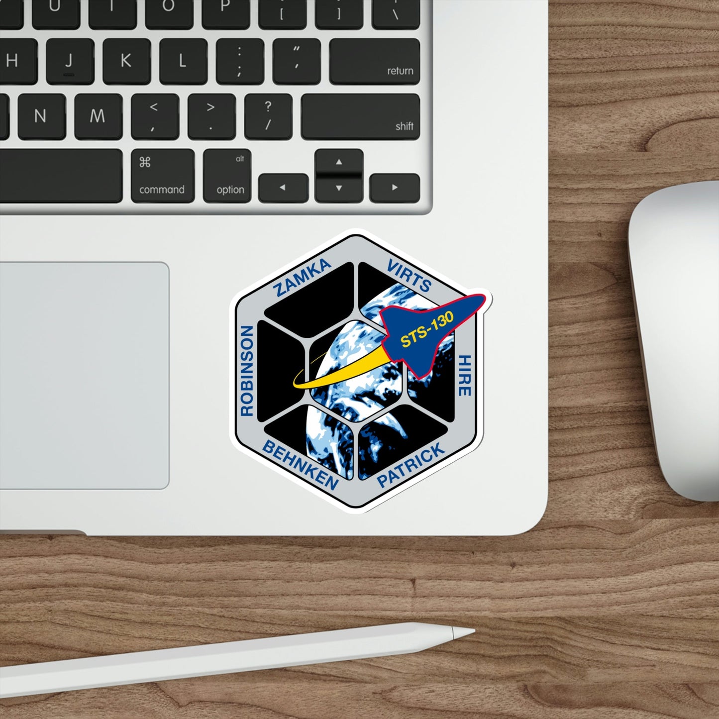 STS 130 Patch NASA STICKER Vinyl Die-Cut Decal-The Sticker Space