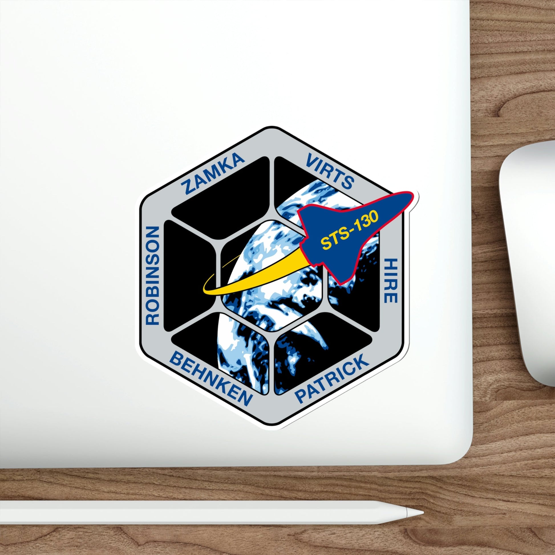 STS 130 Patch NASA STICKER Vinyl Die-Cut Decal-The Sticker Space