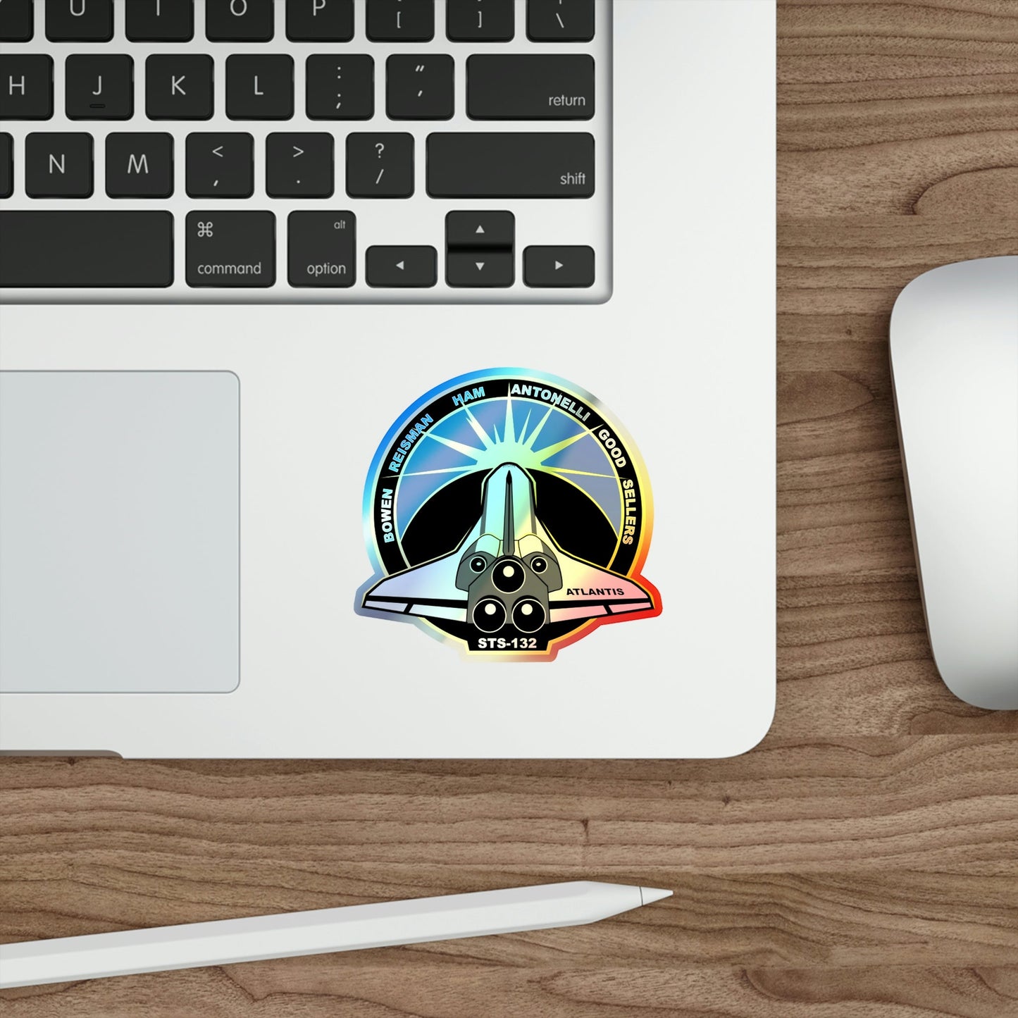 STS 132 (NASA) Holographic STICKER Die-Cut Vinyl Decal-The Sticker Space