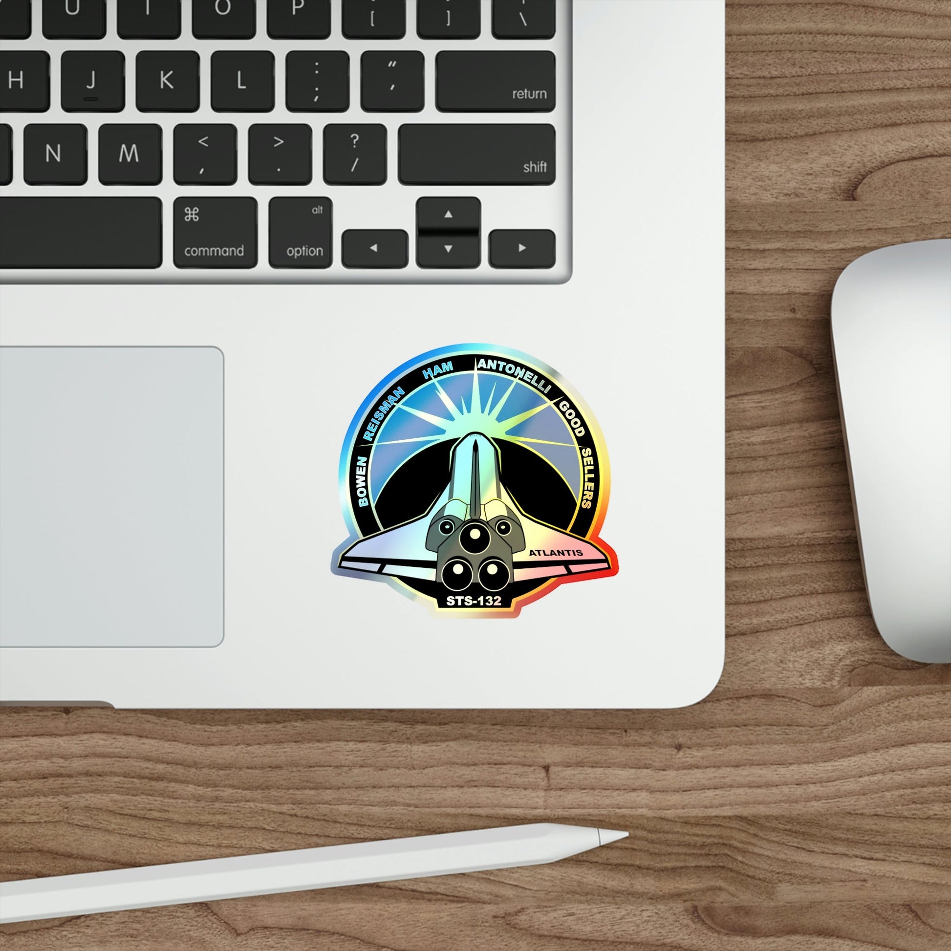 STS 132 (NASA) Holographic STICKER Die-Cut Vinyl Decal-The Sticker Space