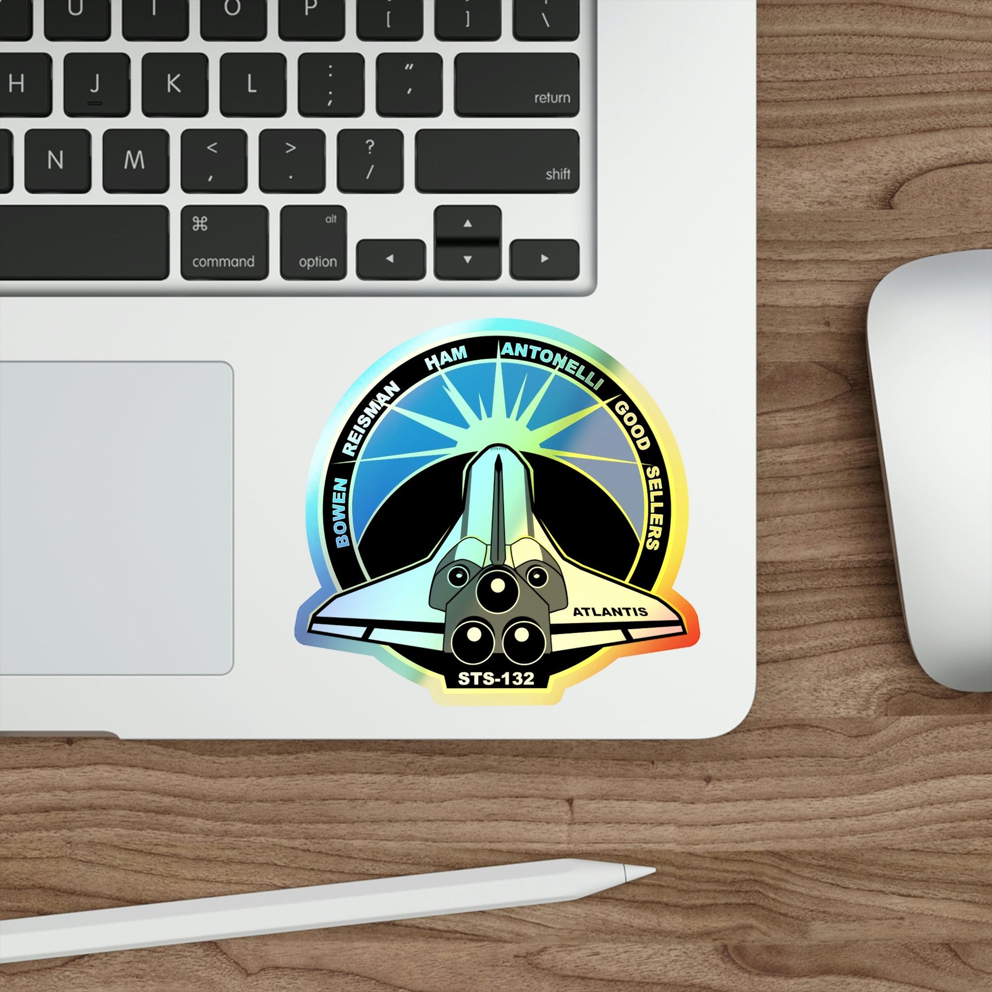 STS 132 (NASA) Holographic STICKER Die-Cut Vinyl Decal-The Sticker Space