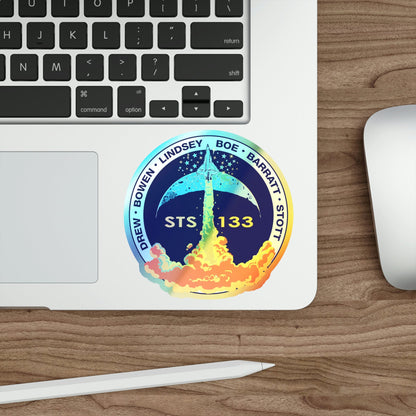 STS 133 (NASA) Holographic STICKER Die-Cut Vinyl Decal-The Sticker Space