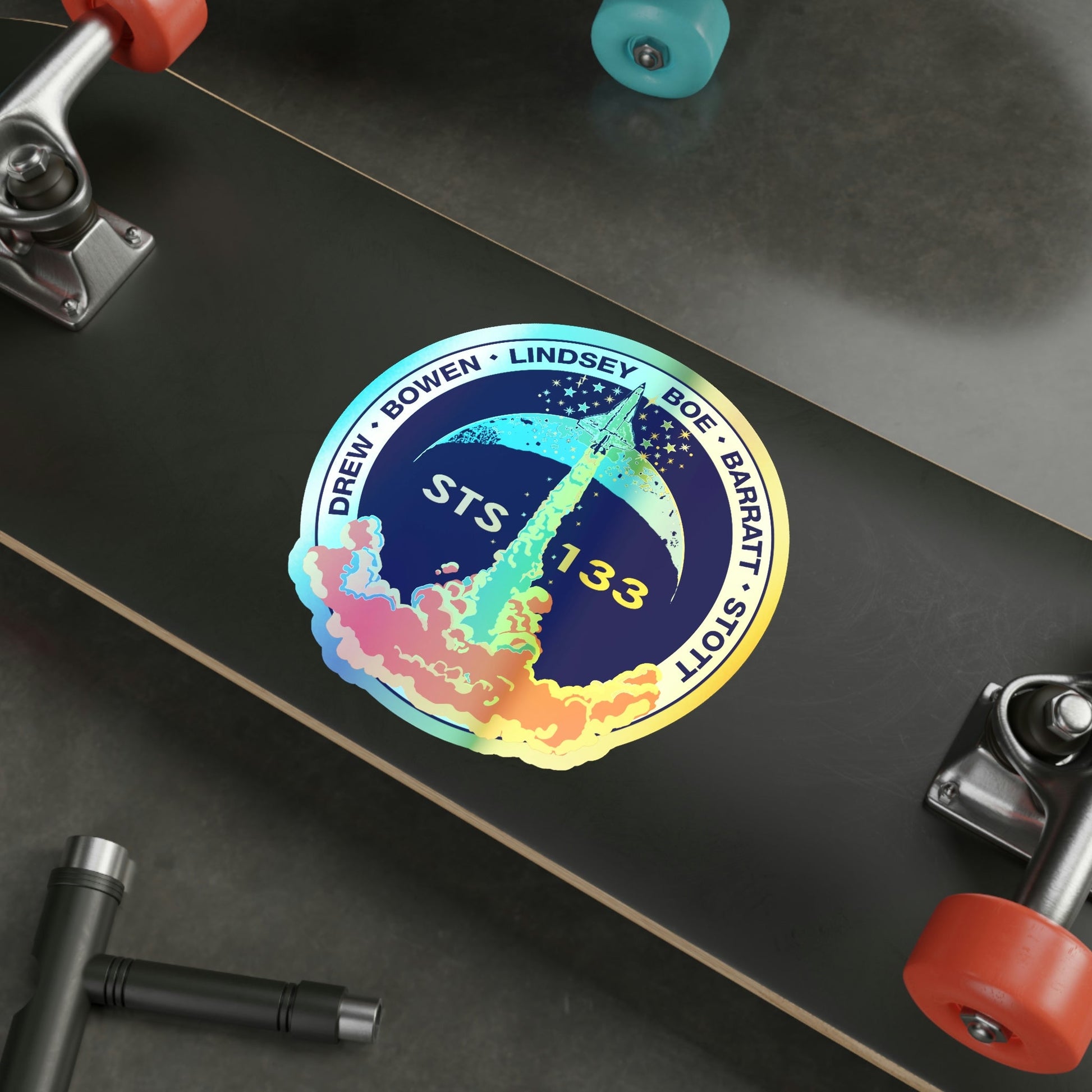 STS 133 (NASA) Holographic STICKER Die-Cut Vinyl Decal-The Sticker Space