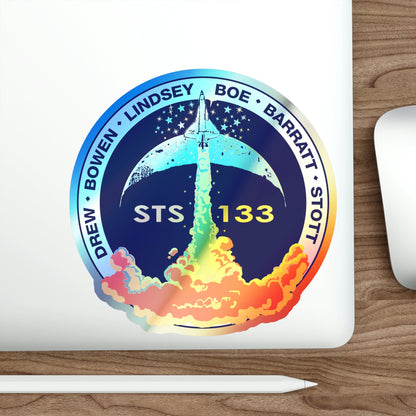 STS 133 (NASA) Holographic STICKER Die-Cut Vinyl Decal-The Sticker Space