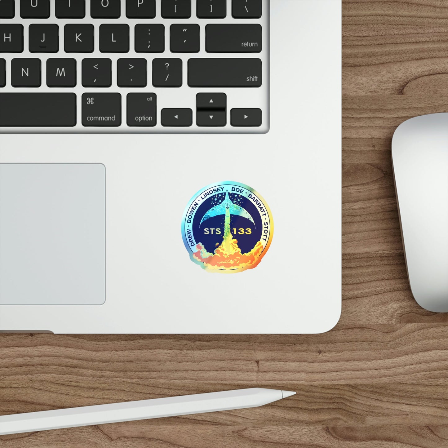 STS 133 (NASA) Holographic STICKER Die-Cut Vinyl Decal-The Sticker Space