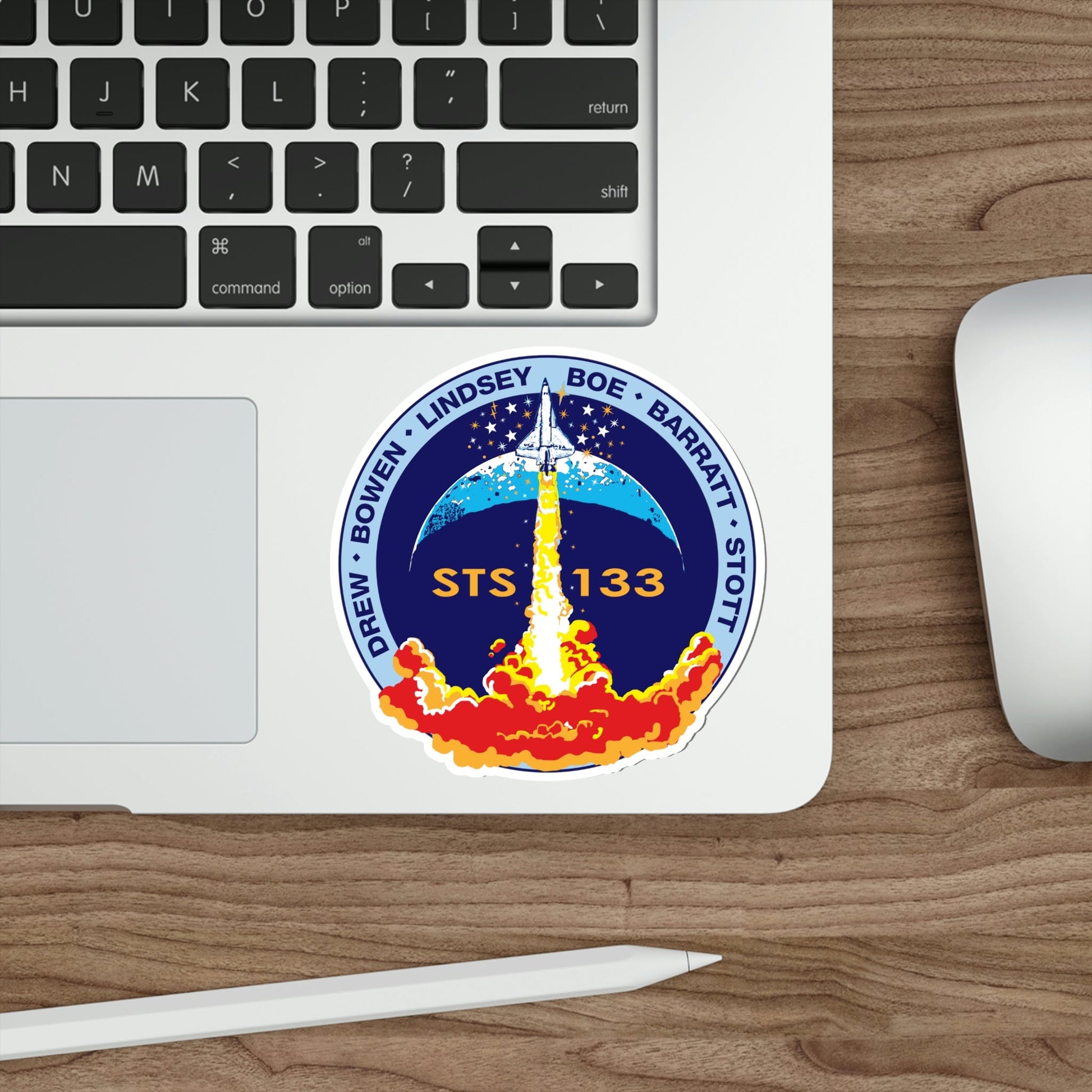 STS 133 Patch NASA STICKER Vinyl Die-Cut Decal-The Sticker Space