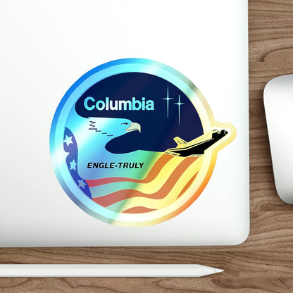 STS 2 (NASA) Holographic STICKER Die-Cut Vinyl Decal-The Sticker Space