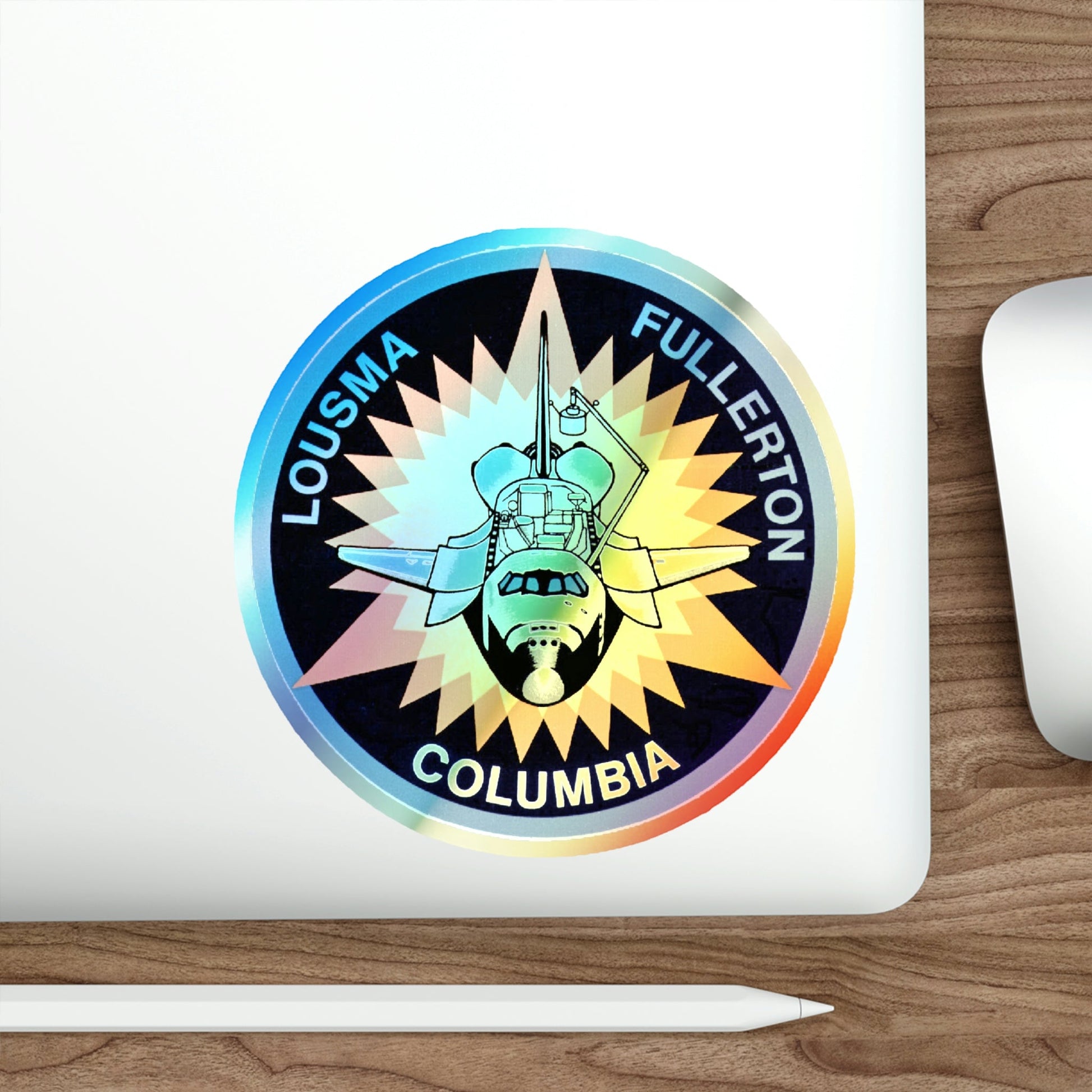 STS 3 (NASA) Holographic STICKER Die-Cut Vinyl Decal-The Sticker Space