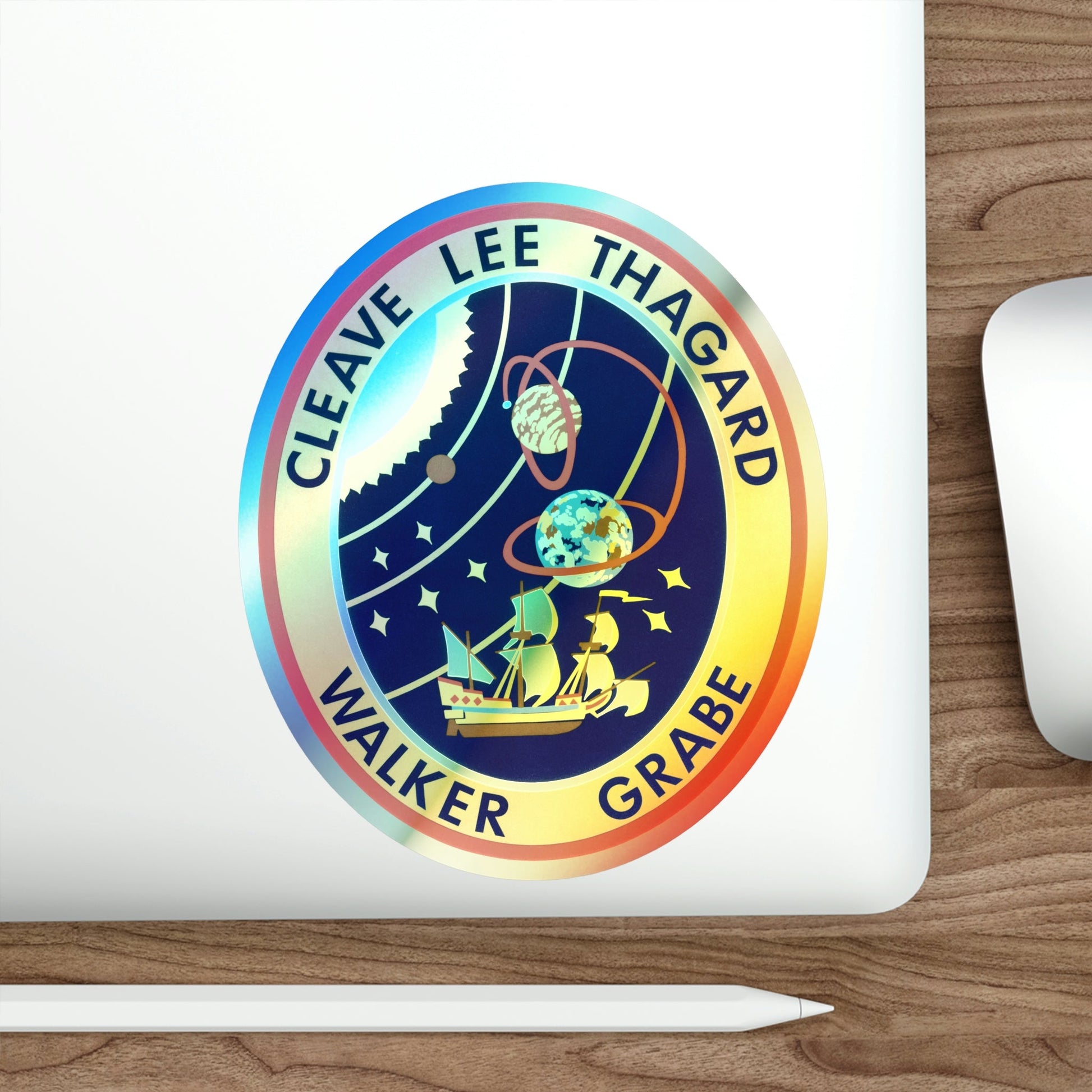 STS 30 (NASA) Holographic STICKER Die-Cut Vinyl Decal-The Sticker Space