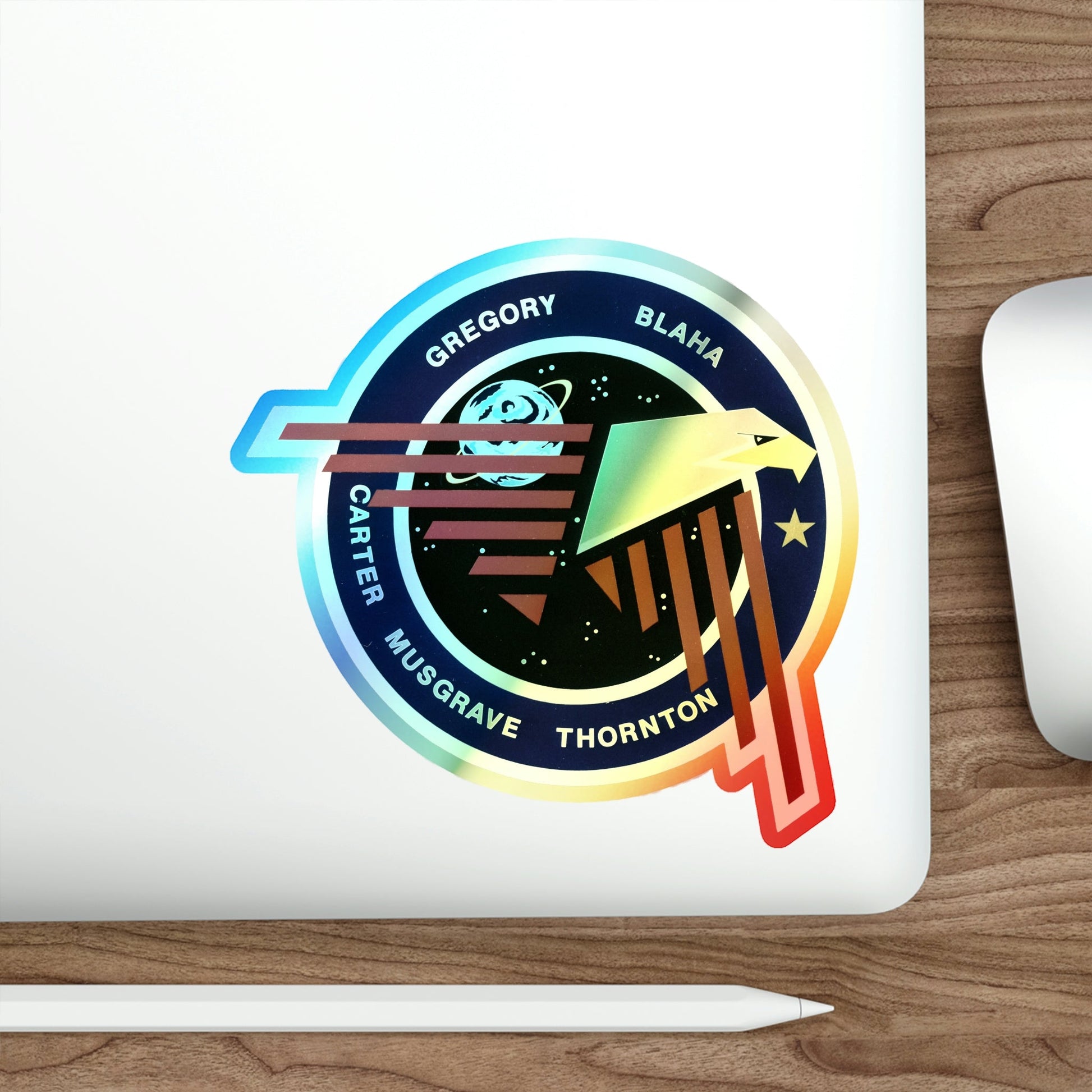 STS 33 (NASA) Holographic STICKER Die-Cut Vinyl Decal-The Sticker Space