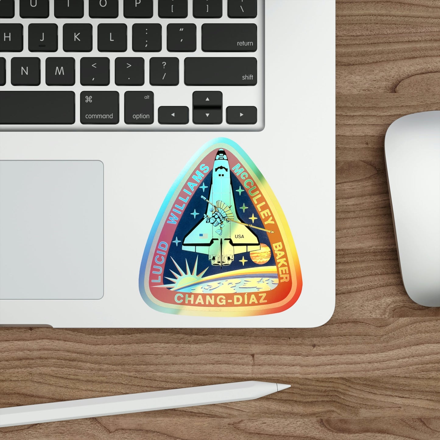 STS 34 (NASA) Holographic STICKER Die-Cut Vinyl Decal-The Sticker Space