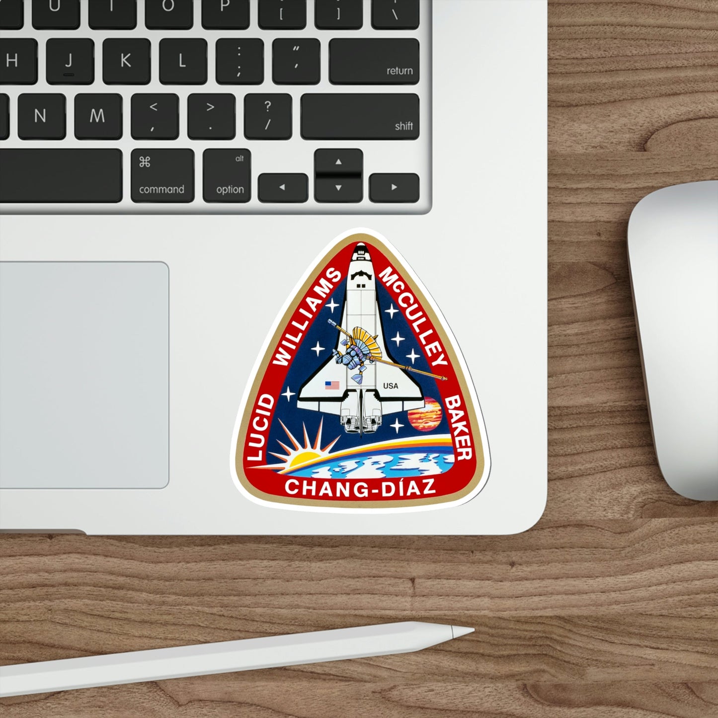 STS 34 Patch NASA STICKER Vinyl Die-Cut Decal-The Sticker Space