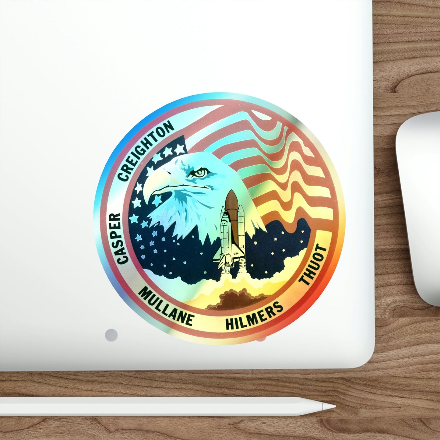 STS 36 (NASA) Holographic STICKER Die-Cut Vinyl Decal-The Sticker Space