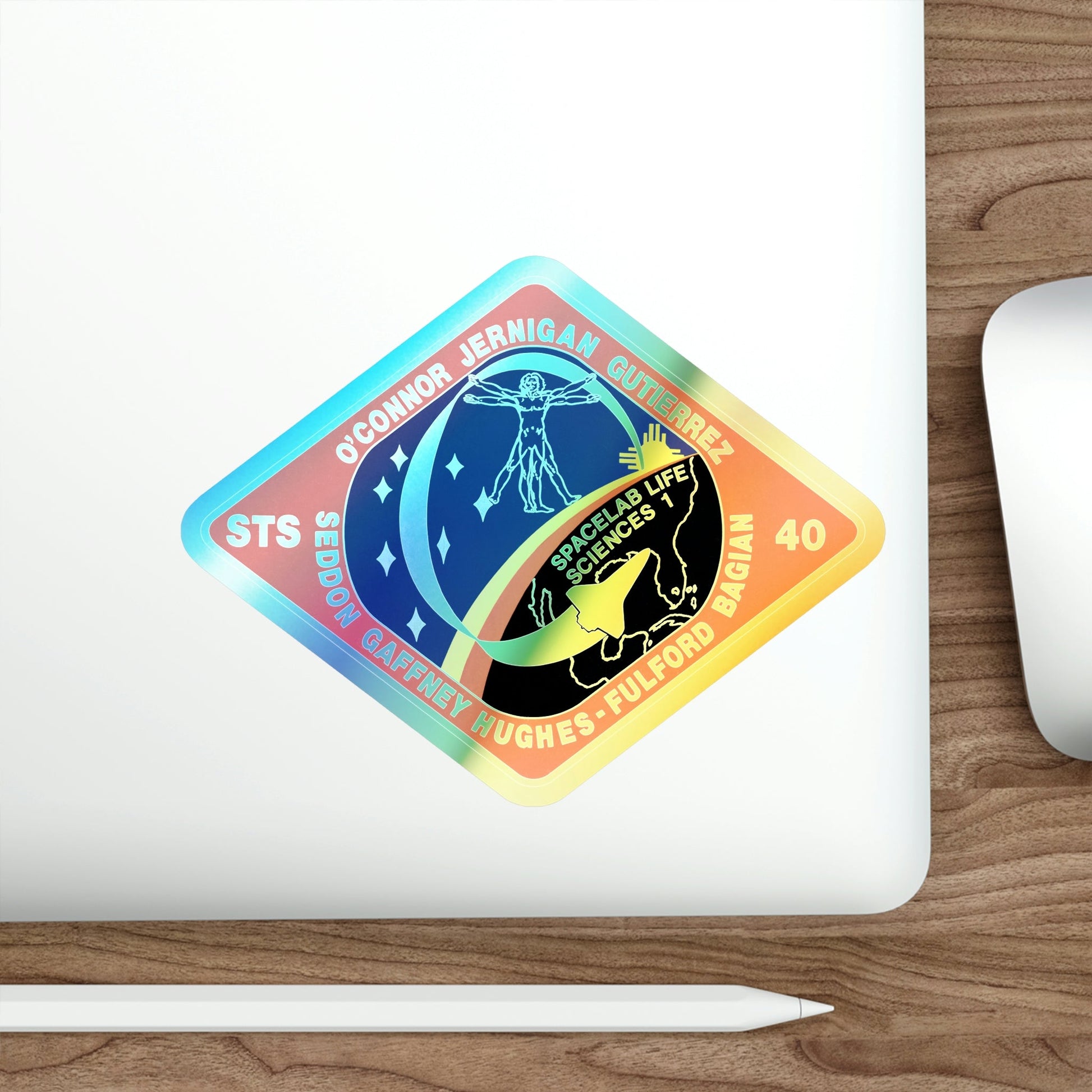 STS 40 (NASA) Holographic STICKER Die-Cut Vinyl Decal-The Sticker Space