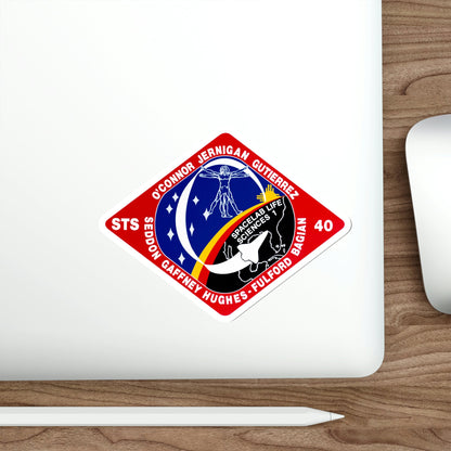 STS 40 Patch NASA STICKER Vinyl Die-Cut Decal-The Sticker Space