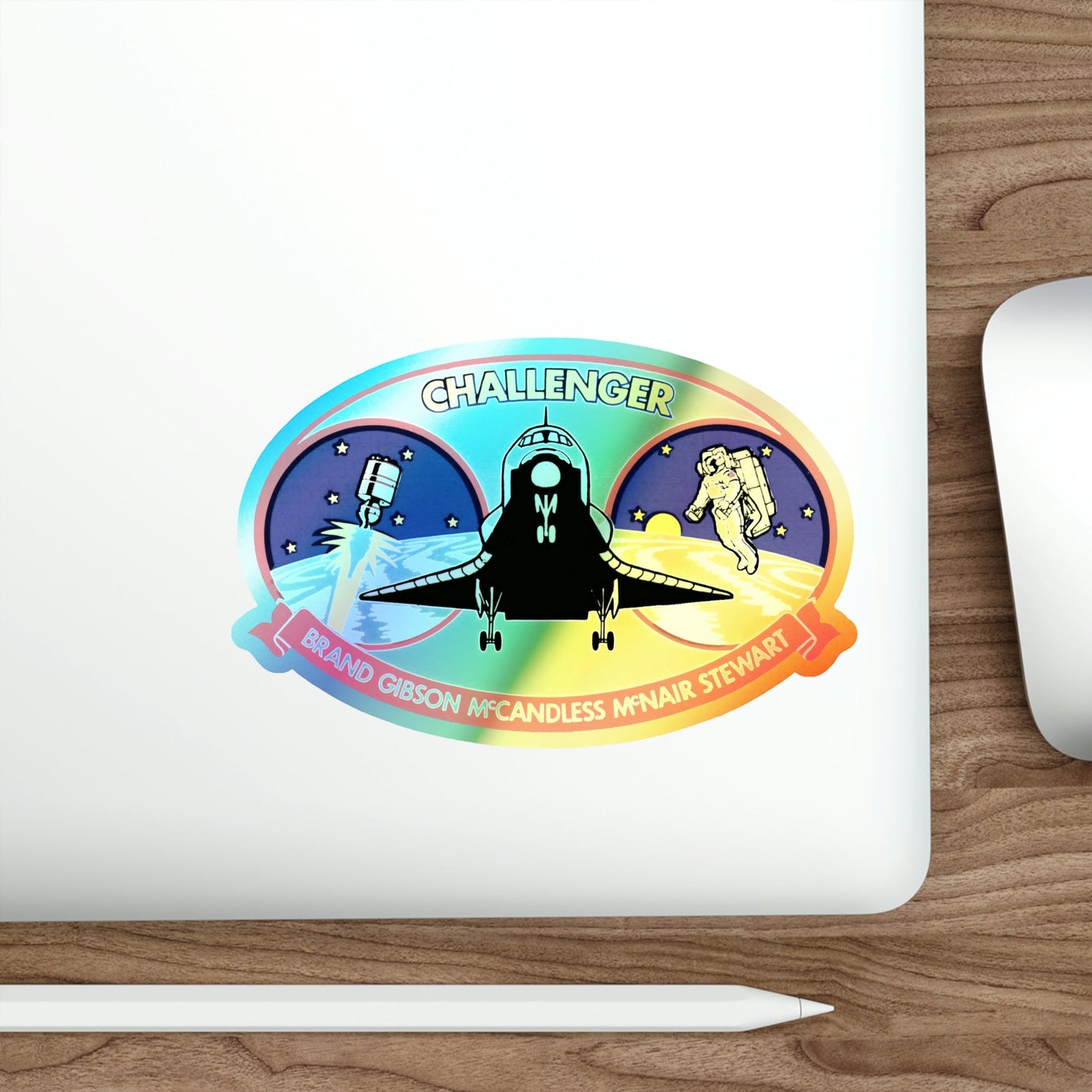 STS 41 B (NASA) Holographic STICKER Die-Cut Vinyl Decal-The Sticker Space