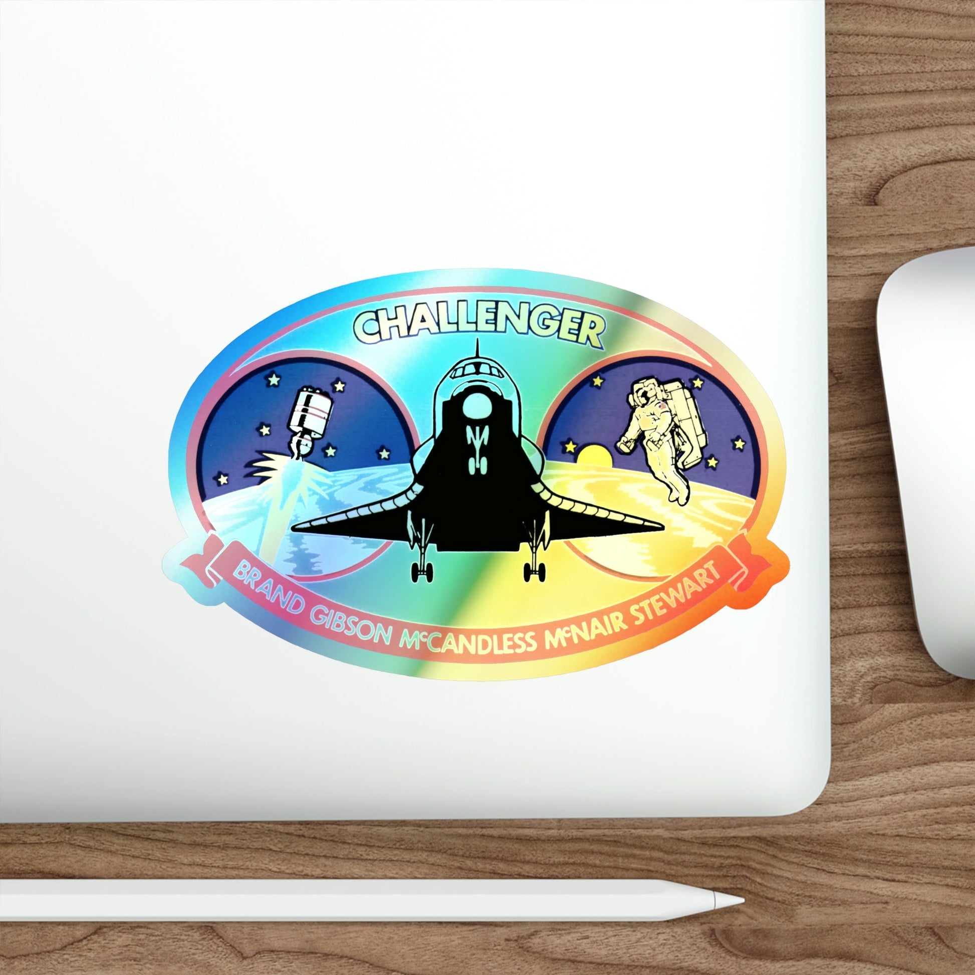 STS 41 B (NASA) Holographic STICKER Die-Cut Vinyl Decal-The Sticker Space