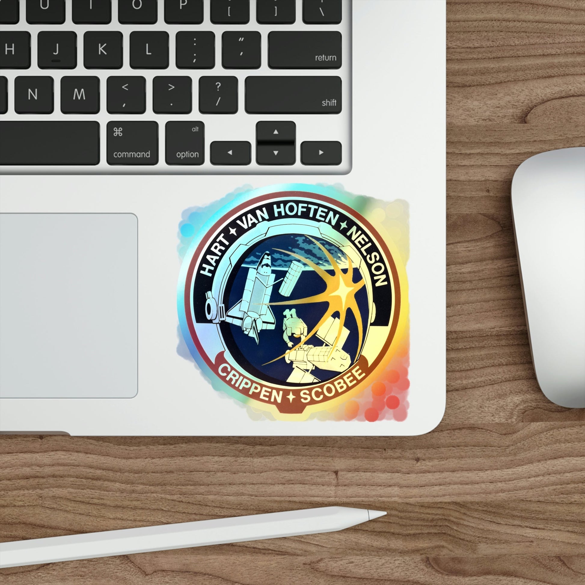 STS 41 C (NASA) Holographic STICKER Die-Cut Vinyl Decal-The Sticker Space