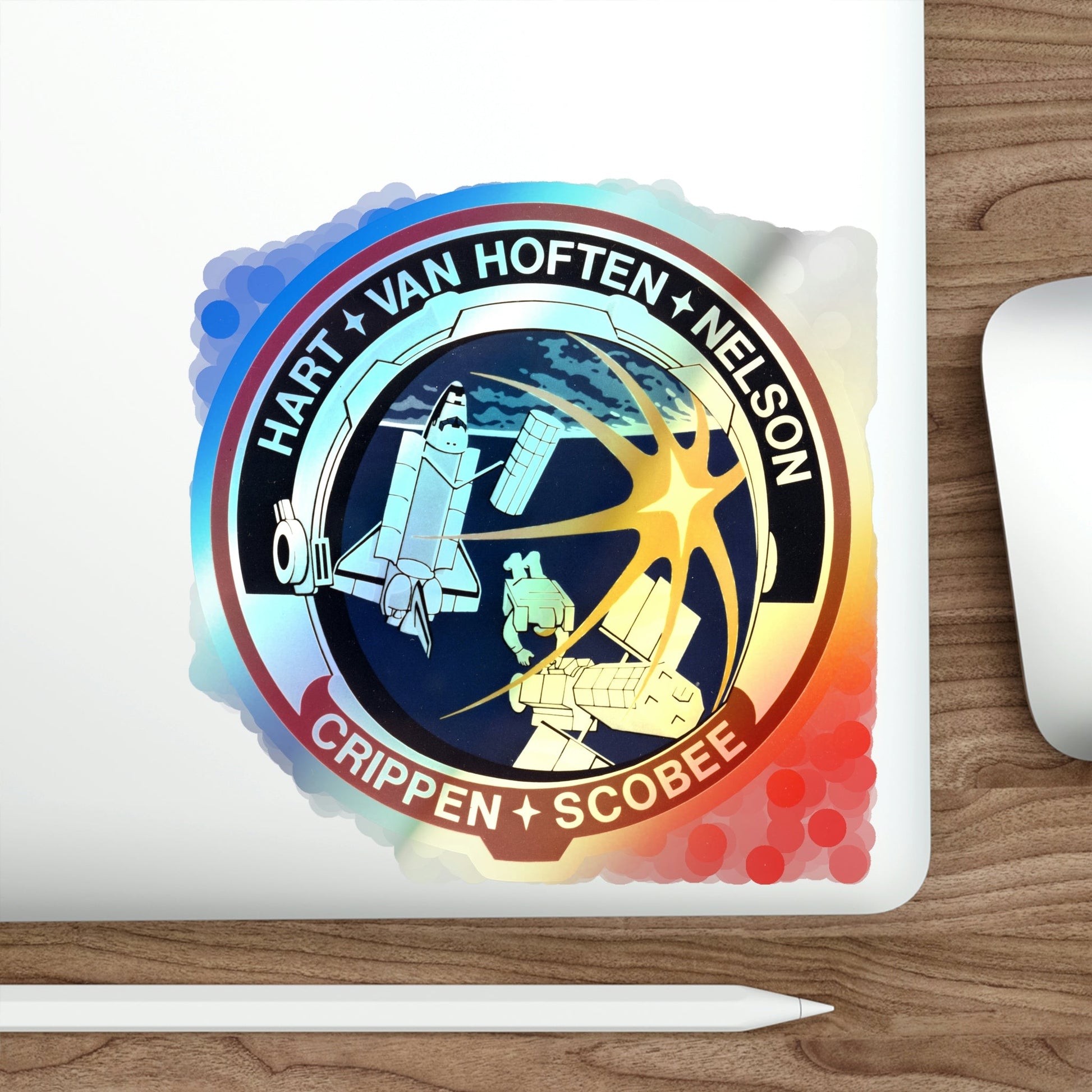 STS 41 C (NASA) Holographic STICKER Die-Cut Vinyl Decal-The Sticker Space