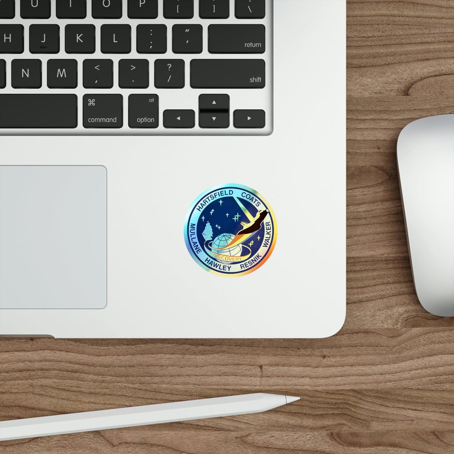 STS 41 D (NASA) Holographic STICKER Die-Cut Vinyl Decal-The Sticker Space