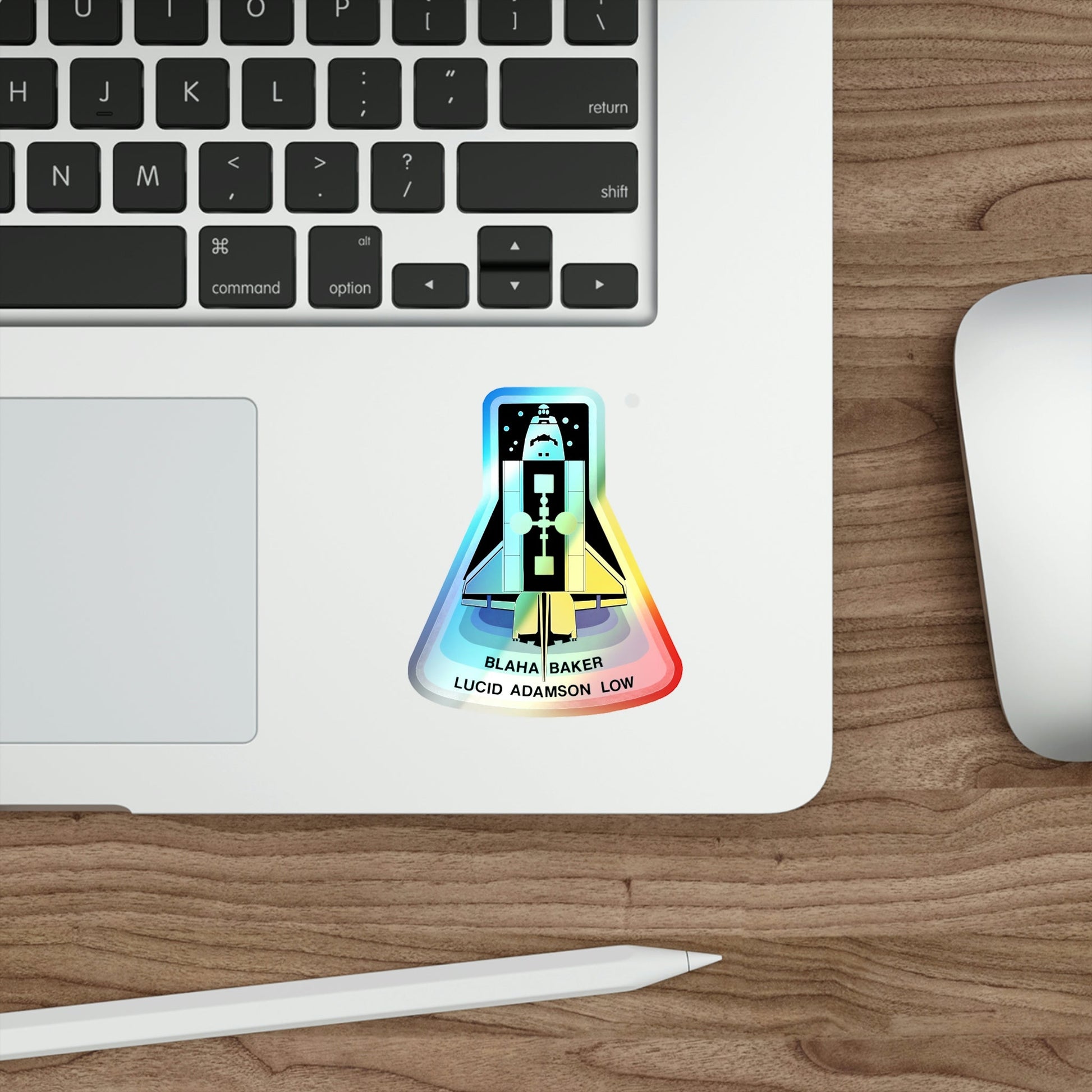 STS 43 (NASA) Holographic STICKER Die-Cut Vinyl Decal-The Sticker Space