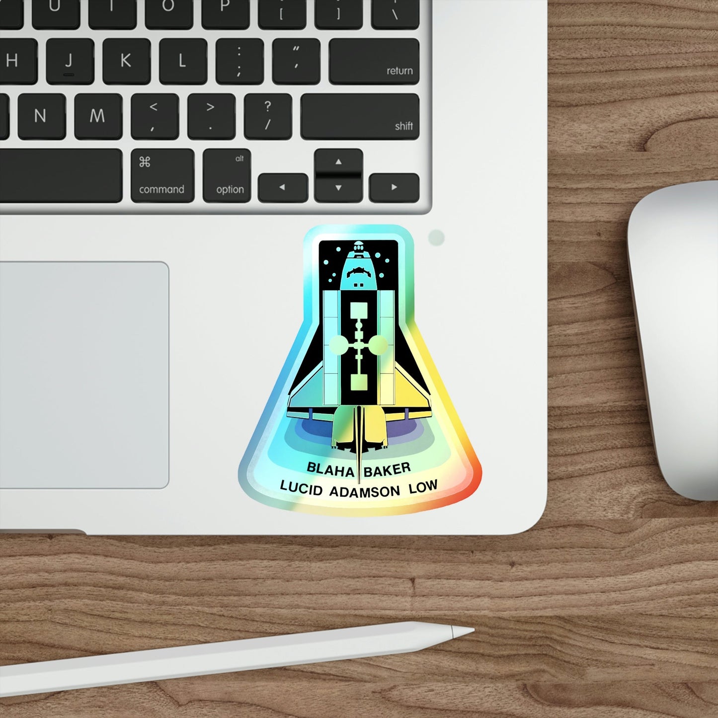 STS 43 (NASA) Holographic STICKER Die-Cut Vinyl Decal-The Sticker Space