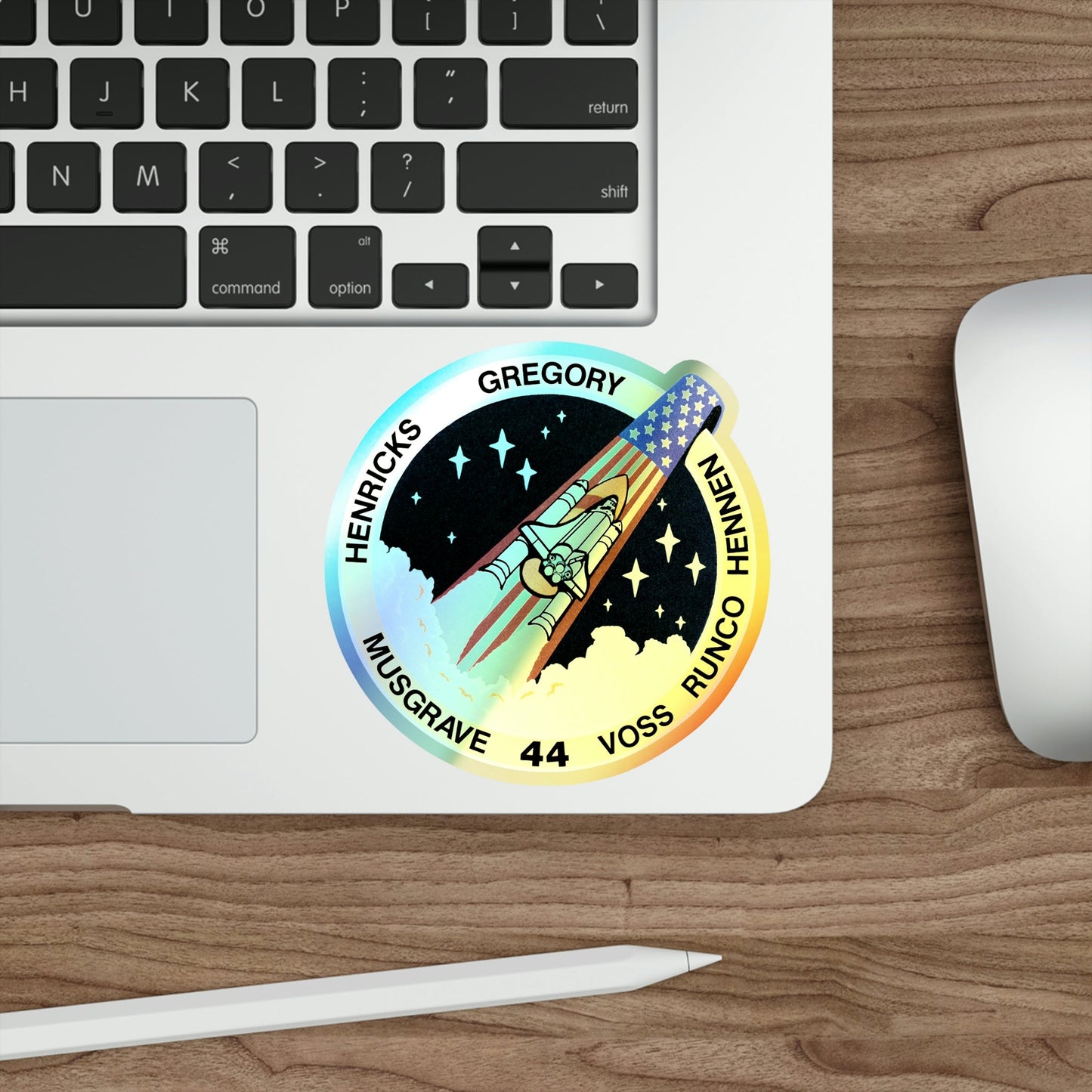 STS 44 (NASA) Holographic STICKER Die-Cut Vinyl Decal-The Sticker Space