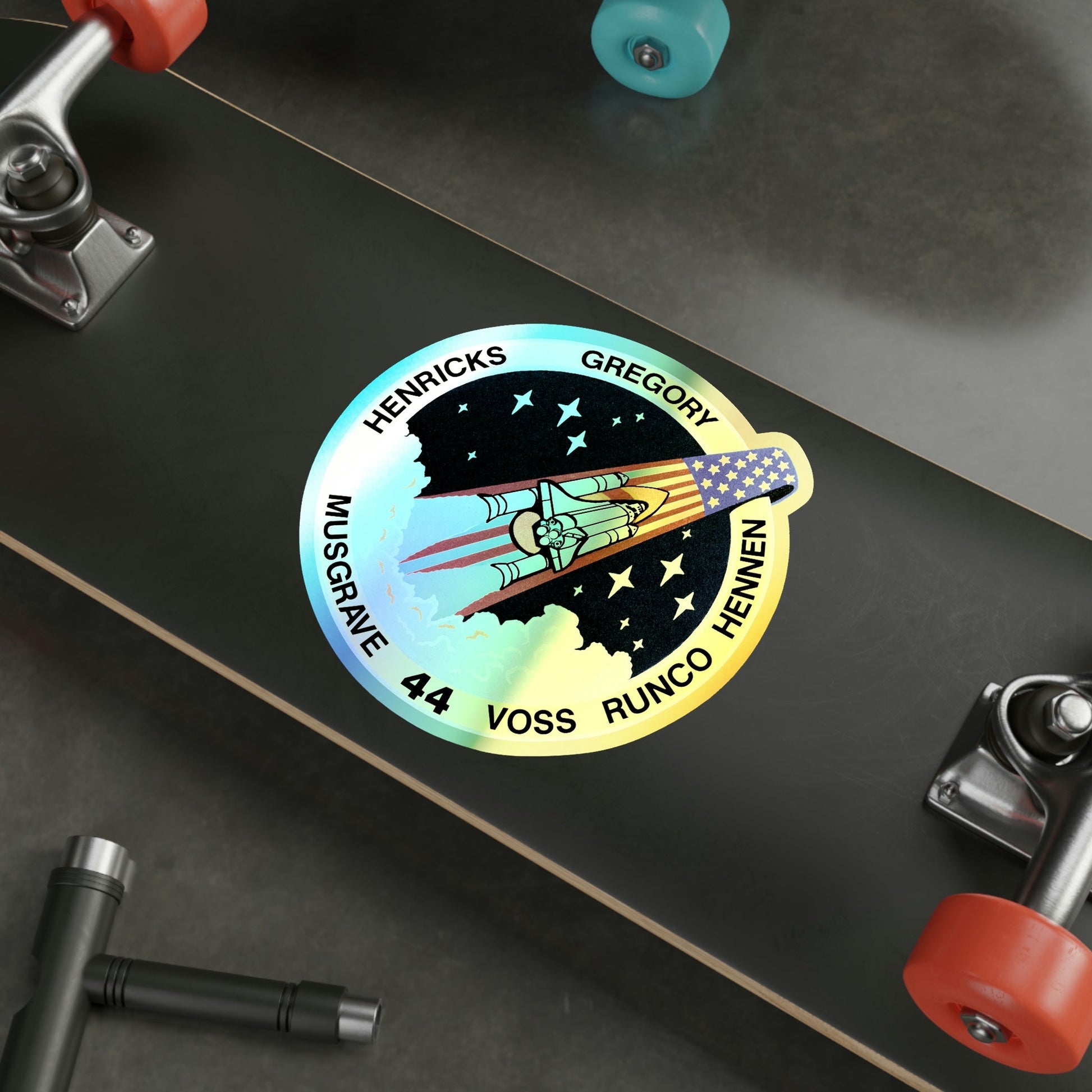 STS 44 (NASA) Holographic STICKER Die-Cut Vinyl Decal-The Sticker Space