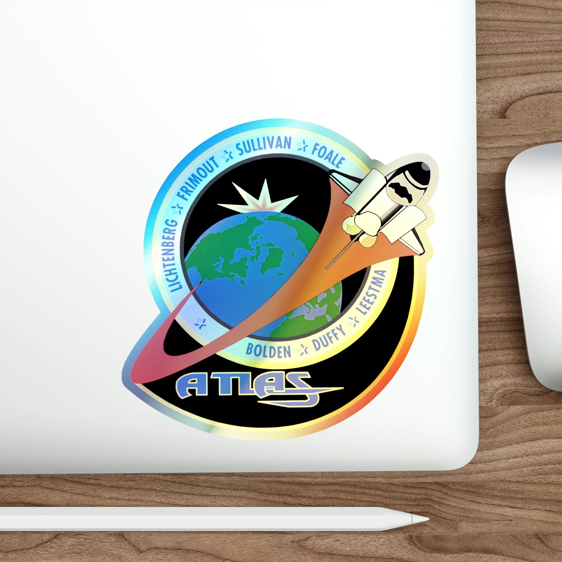 STS 45 (NASA) Holographic STICKER Die-Cut Vinyl Decal-The Sticker Space