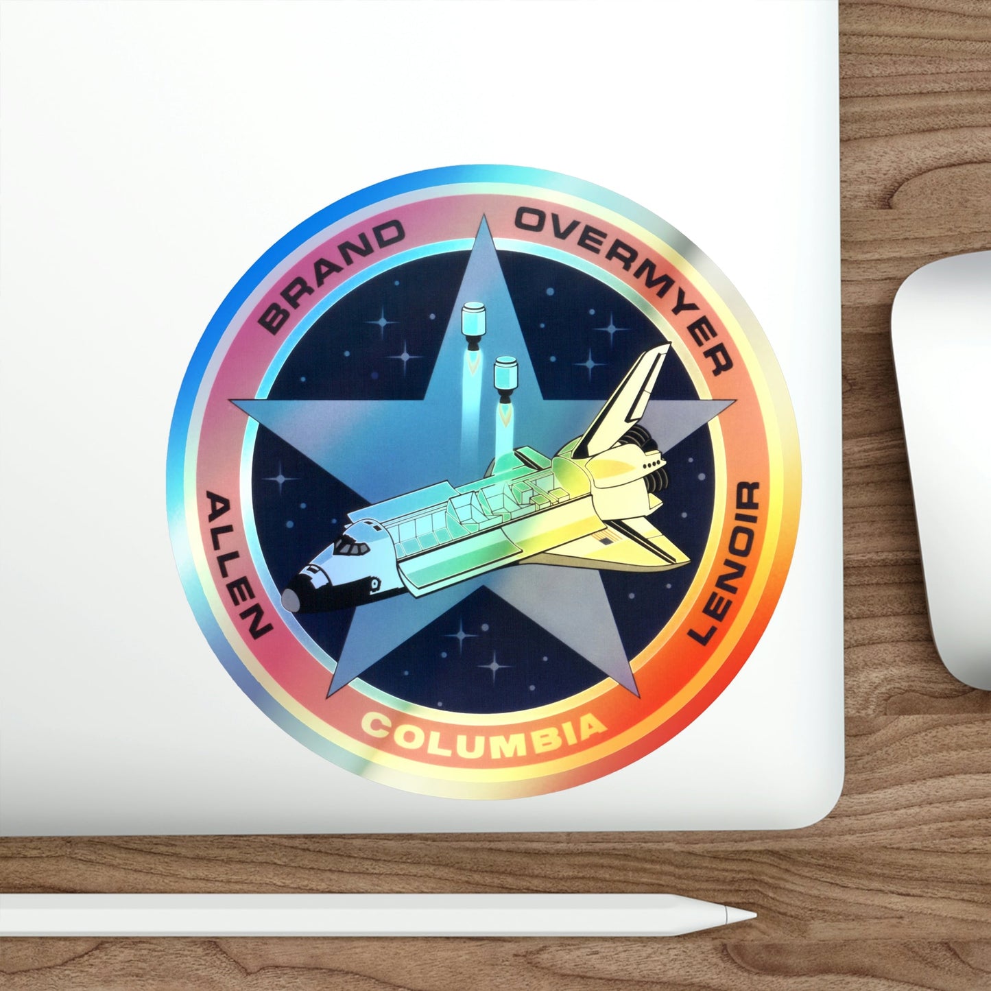 STS 5 (NASA) Holographic STICKER Die-Cut Vinyl Decal-The Sticker Space