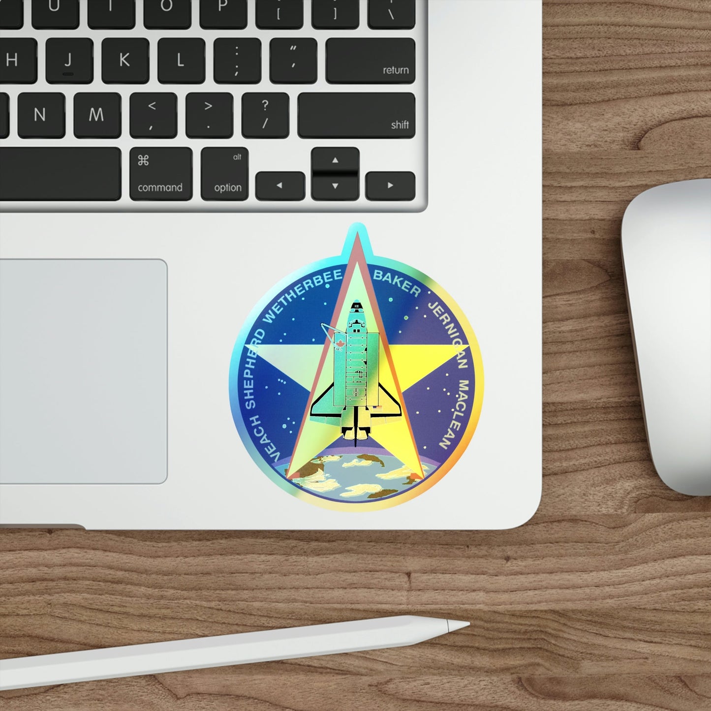 STS 52 (NASA) Holographic STICKER Die-Cut Vinyl Decal-The Sticker Space