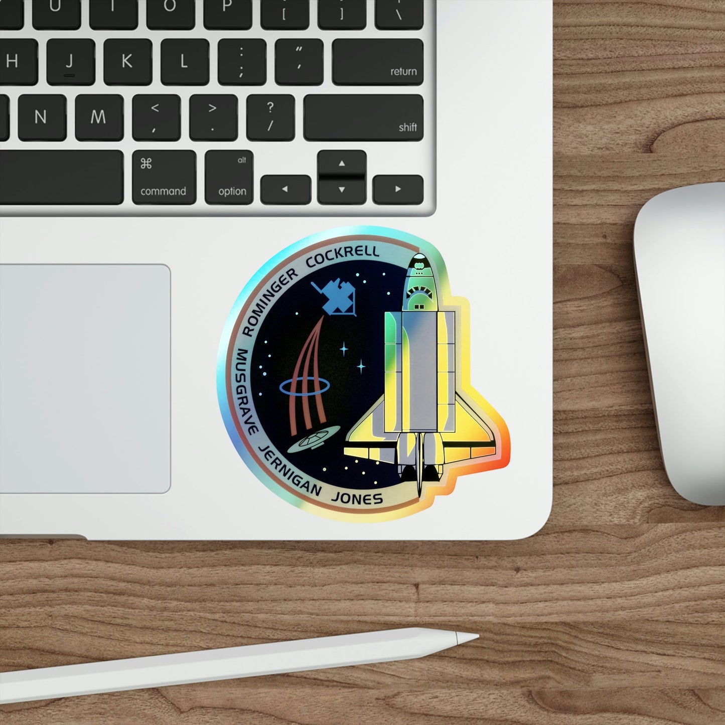 STS 80 (NASA) Holographic STICKER Die-Cut Vinyl Decal-The Sticker Space