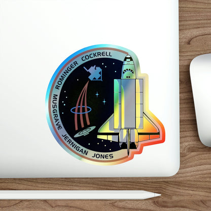 STS 80 (NASA) Holographic STICKER Die-Cut Vinyl Decal-The Sticker Space