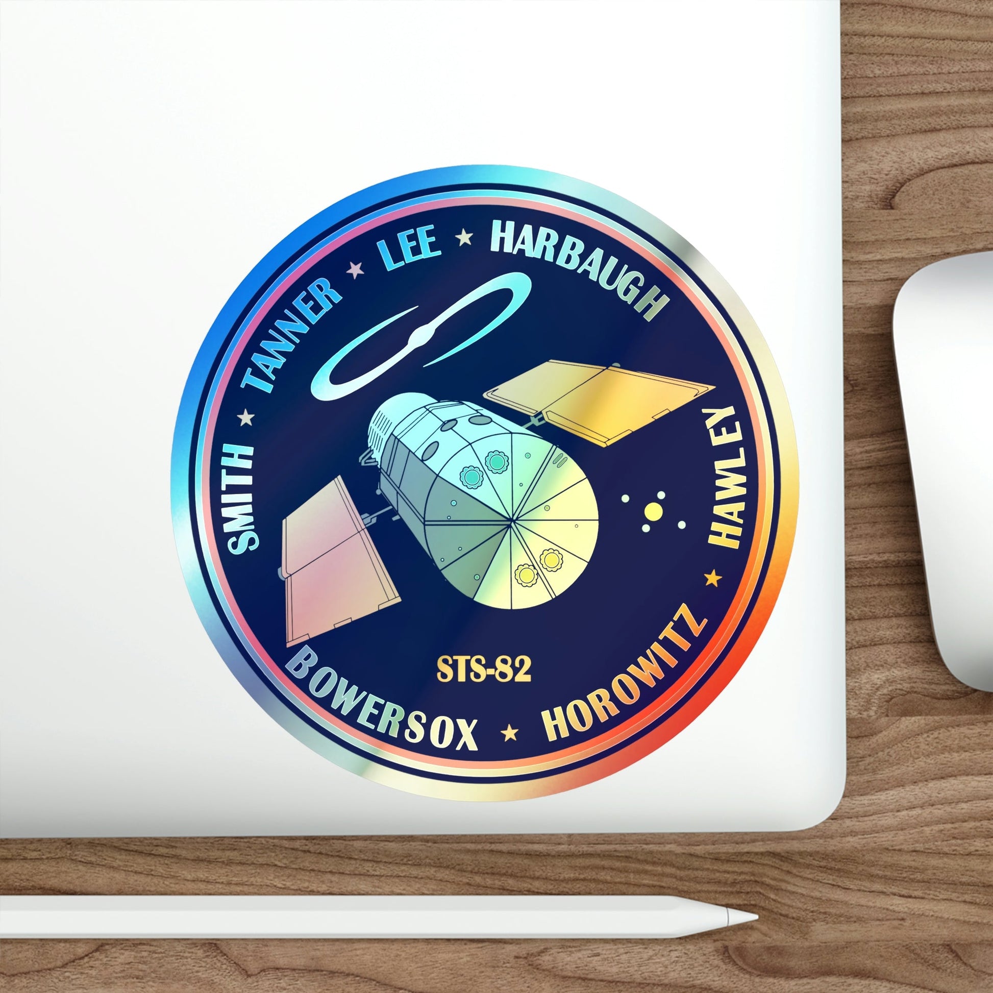 STS 82 (NASA) Holographic STICKER Die-Cut Vinyl Decal-The Sticker Space