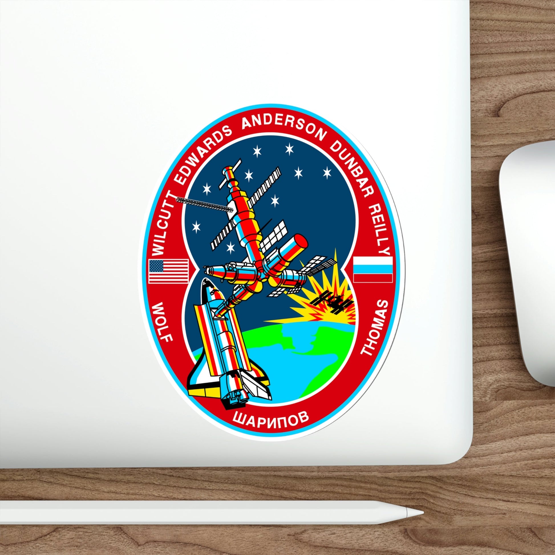 STS 89 Patch NASA STICKER Vinyl Die-Cut Decal-The Sticker Space